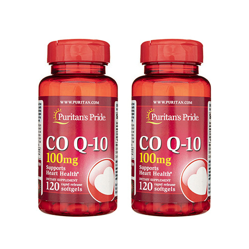 Puritan's Pride Coenzyme Q-10 100mg - 120softgels - 2x Koenzym Q10