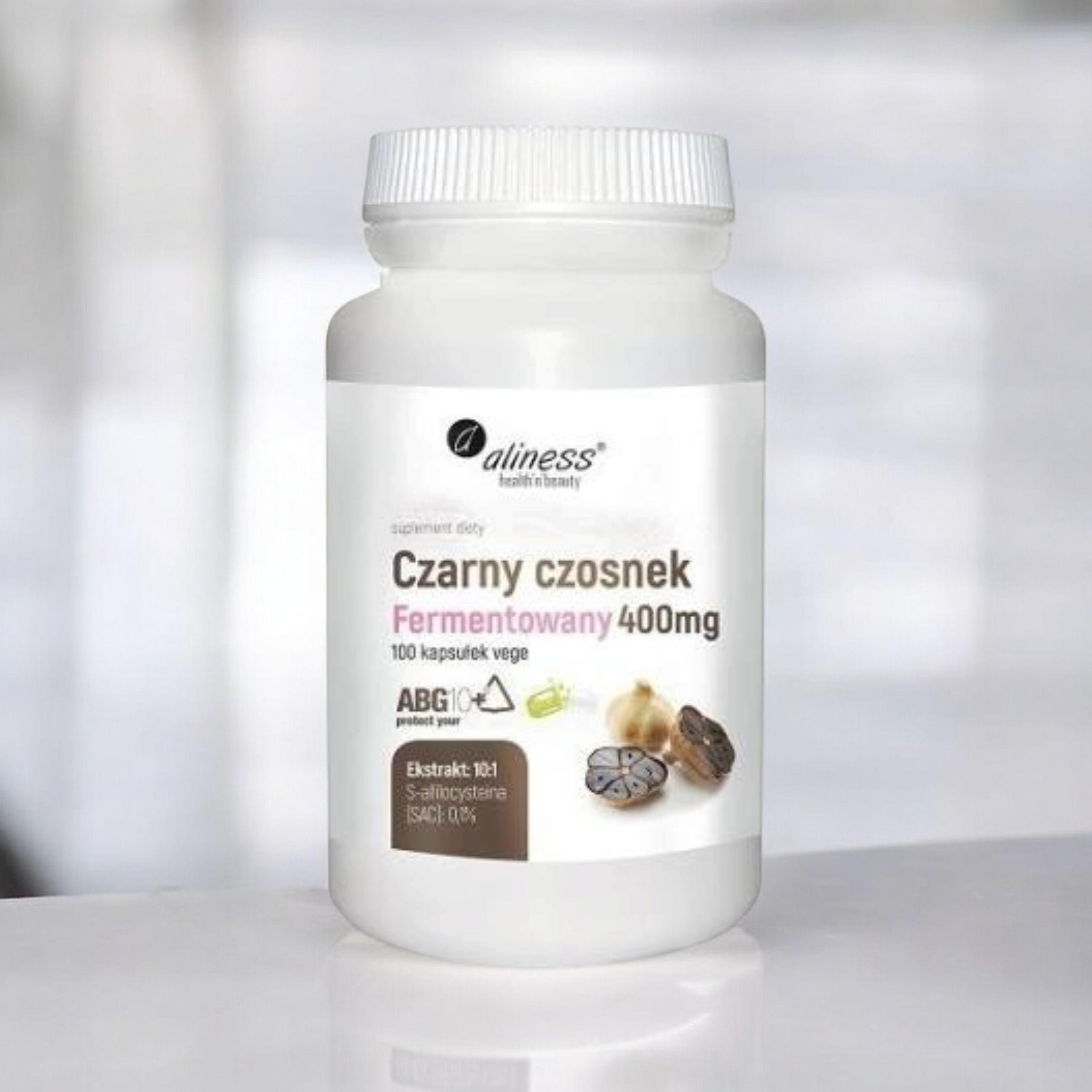ALINESS - Czarny Czosnek Fermentowany 400mg - 100vcaps.