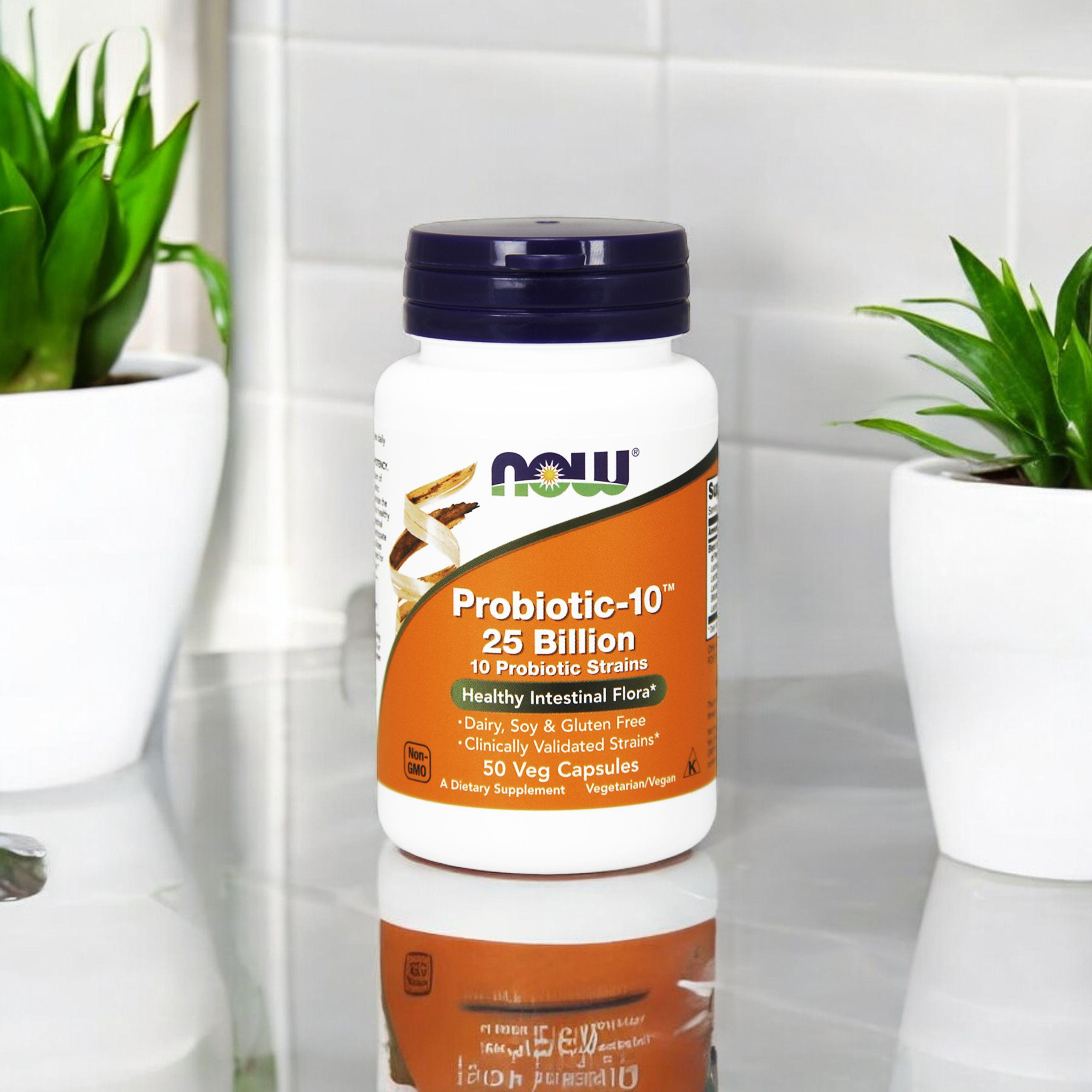 NOW Probiotic-10 25 Billion - 2x 50vegcaps