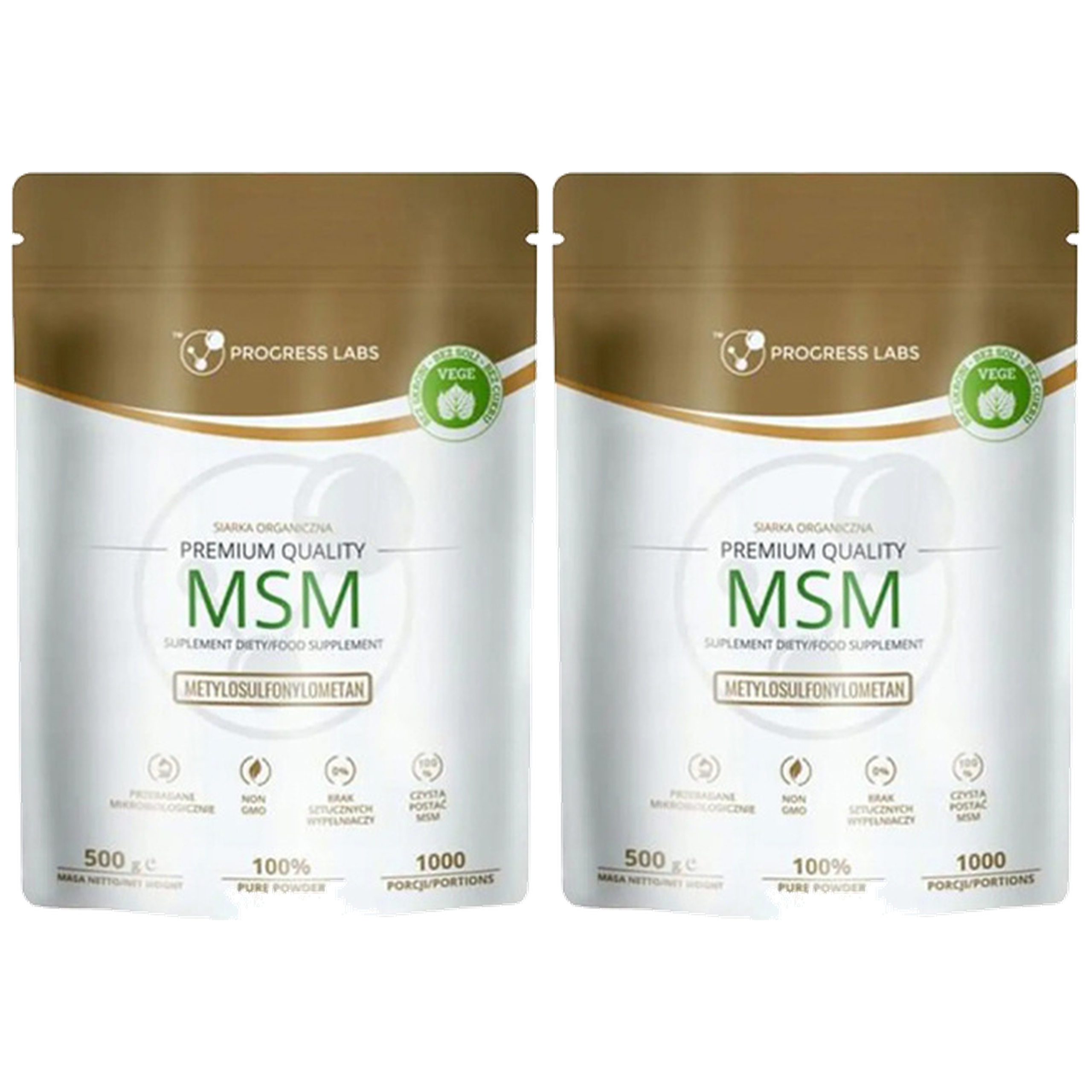 PROGRESS LABS MSM (Siarka Organiczna) - 2x 500g