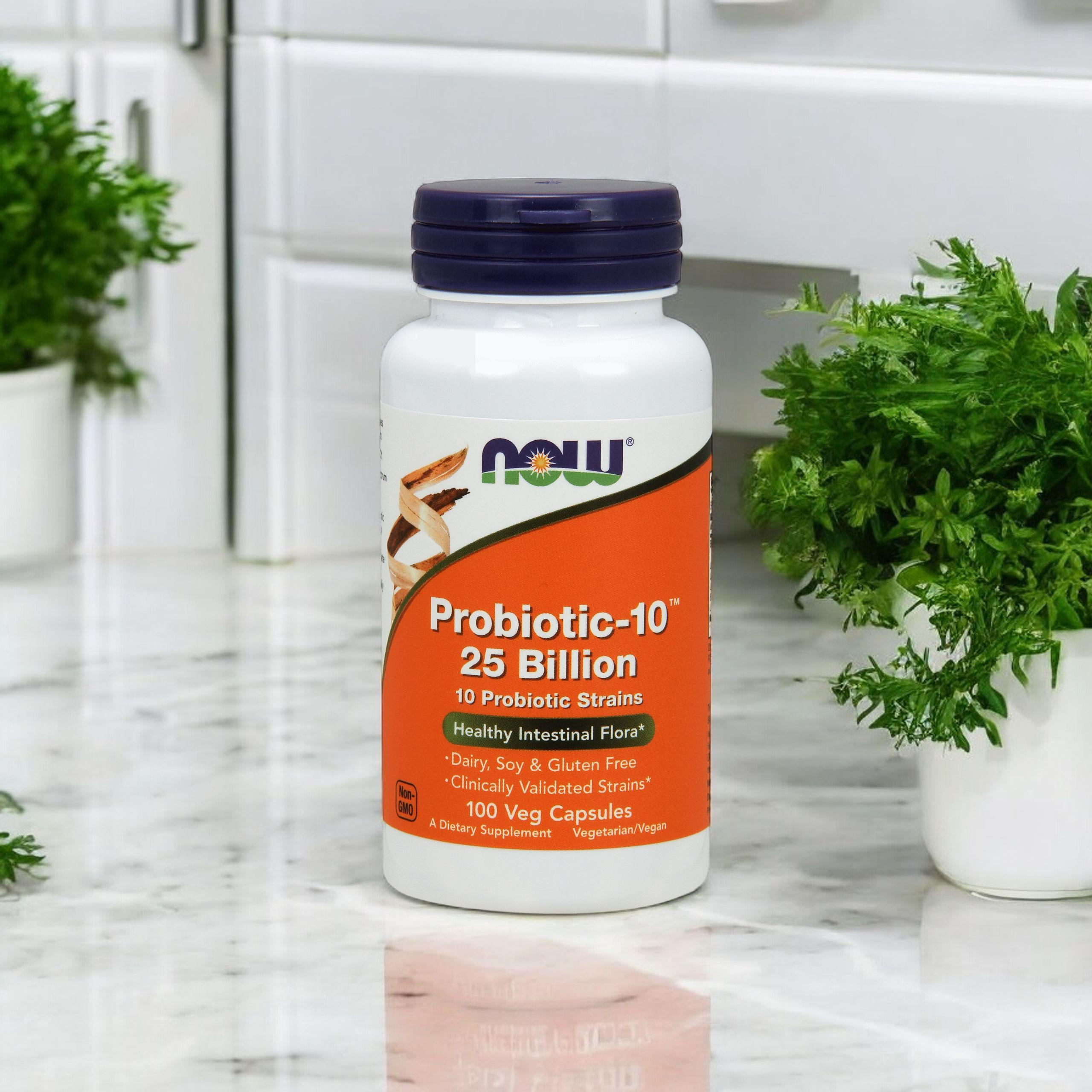 NOW Probiotic-10 25 Billion - 3x 100vegcaps