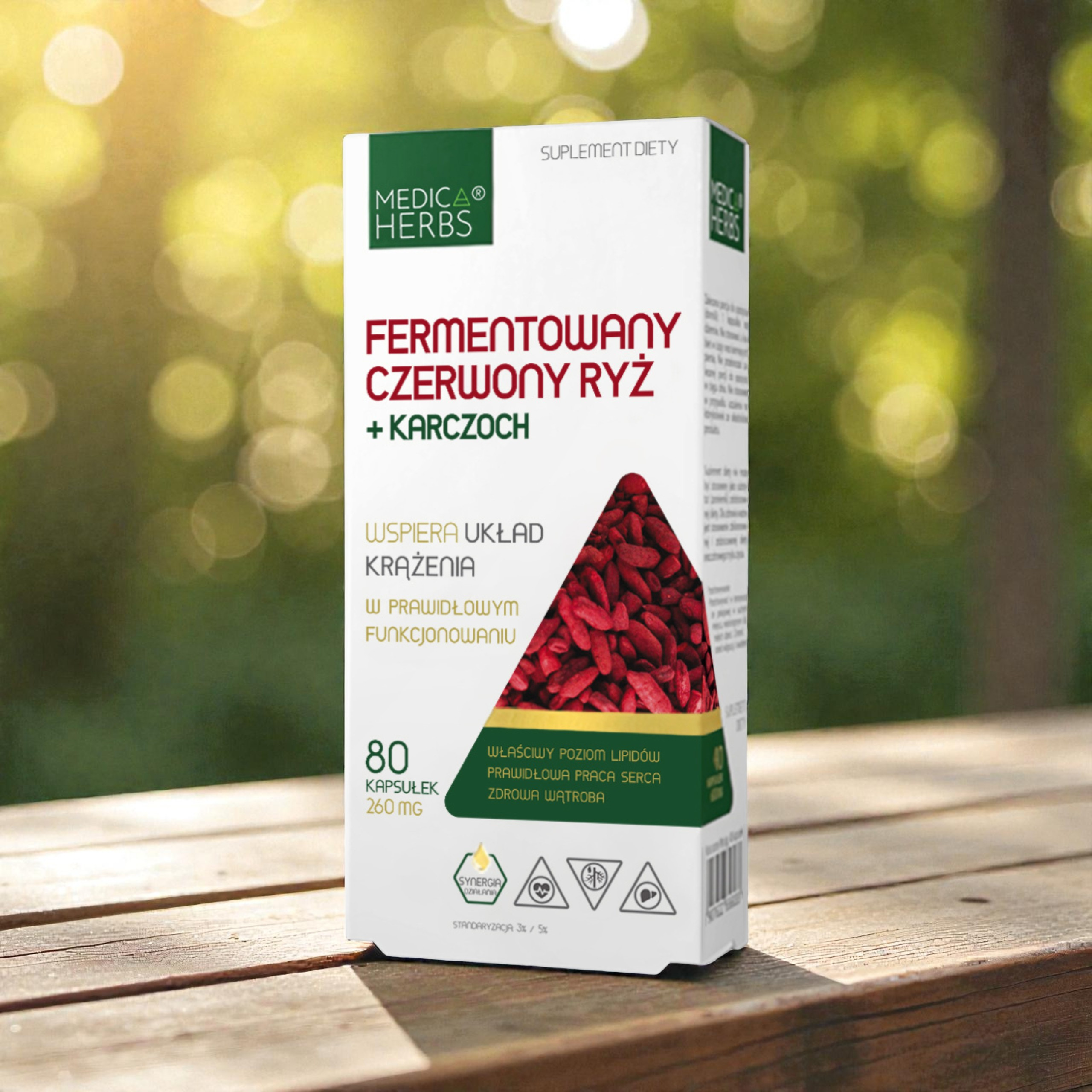MEDICA HERBS - Fermentowany Czerwony Ryż + Karczoch - 80caps.