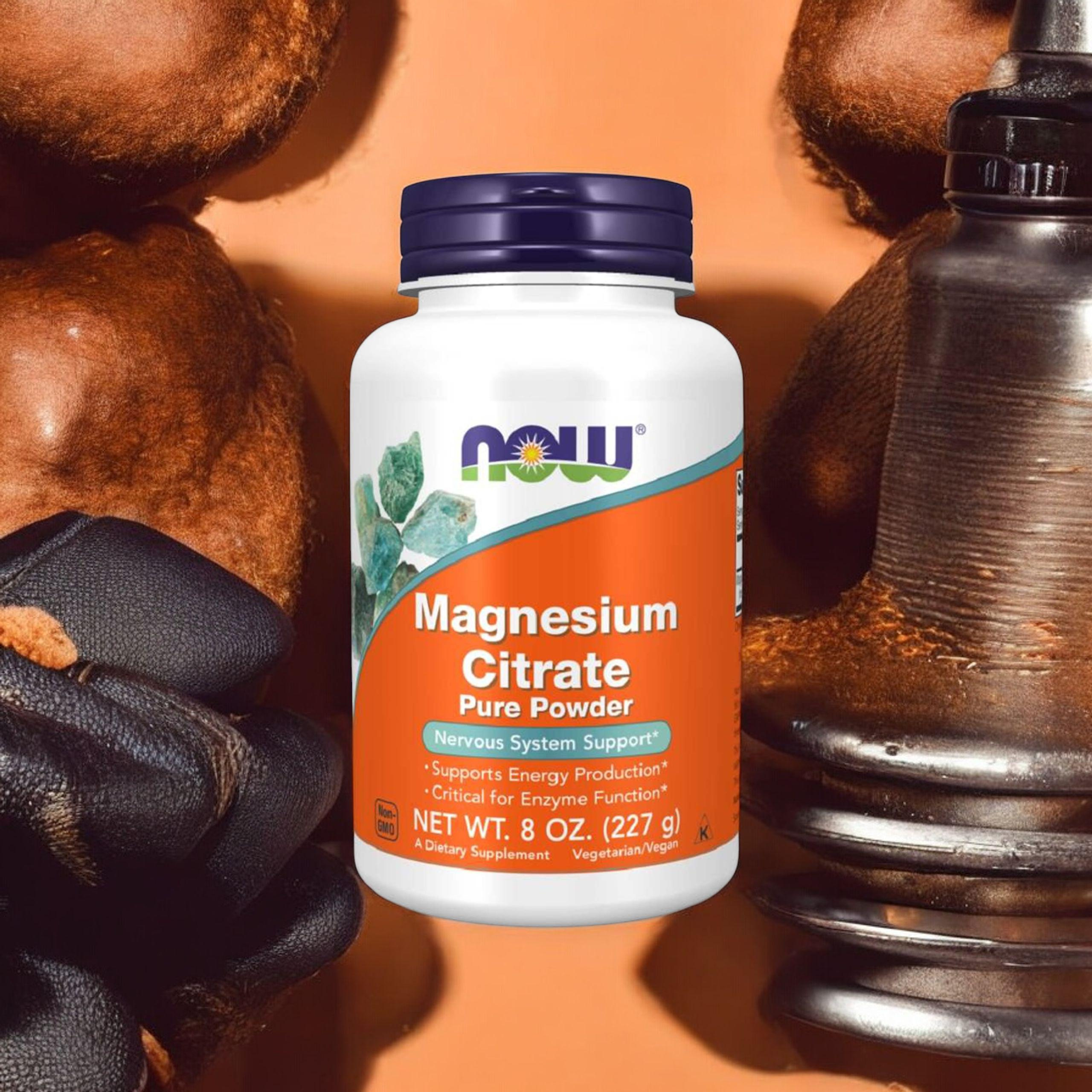 NOW Magnesium Citrate Powder - 2x 227g