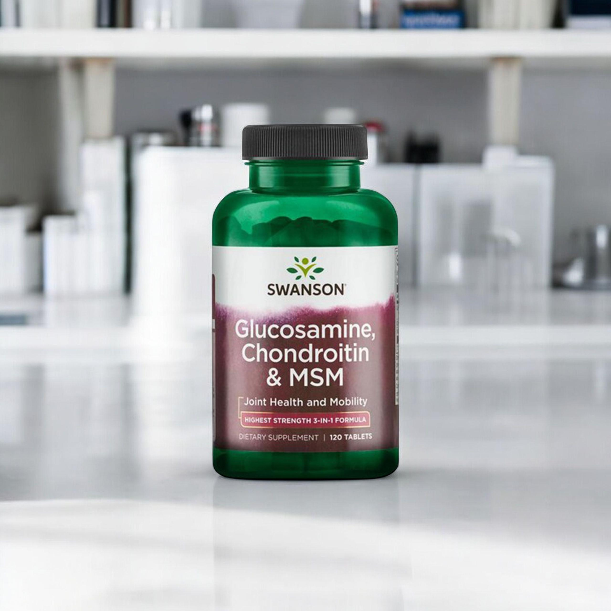 SWANSON Glucosamine, Chondroitin & MSM - 3x 120tabs
