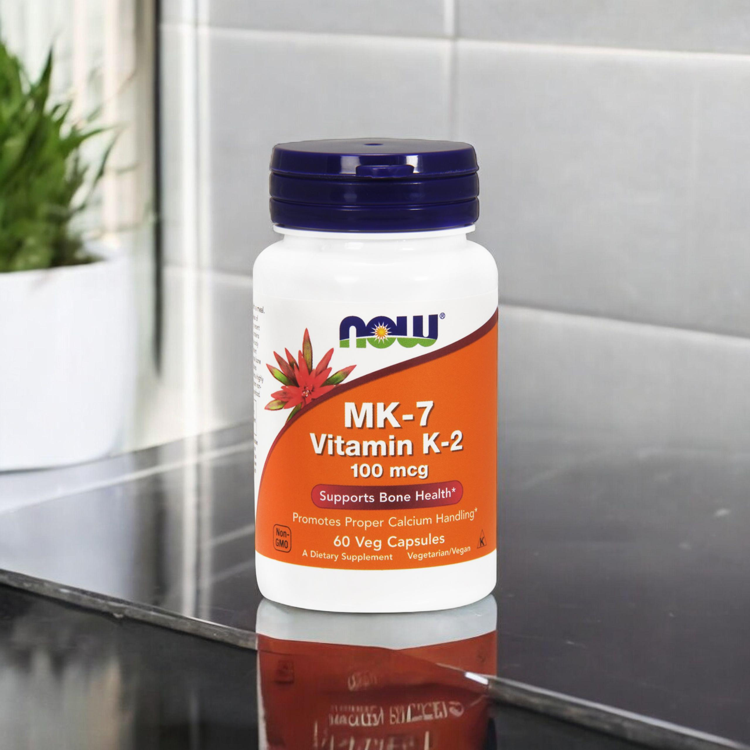 NOW Vitamin K-2 MK7 100mcg - 2x 60vegcaps