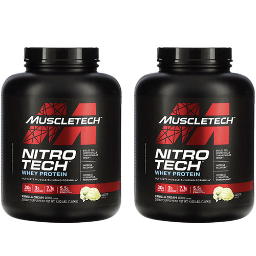 MUSCLE TECH Nitro Tech Whey Protein - 2x 1810g