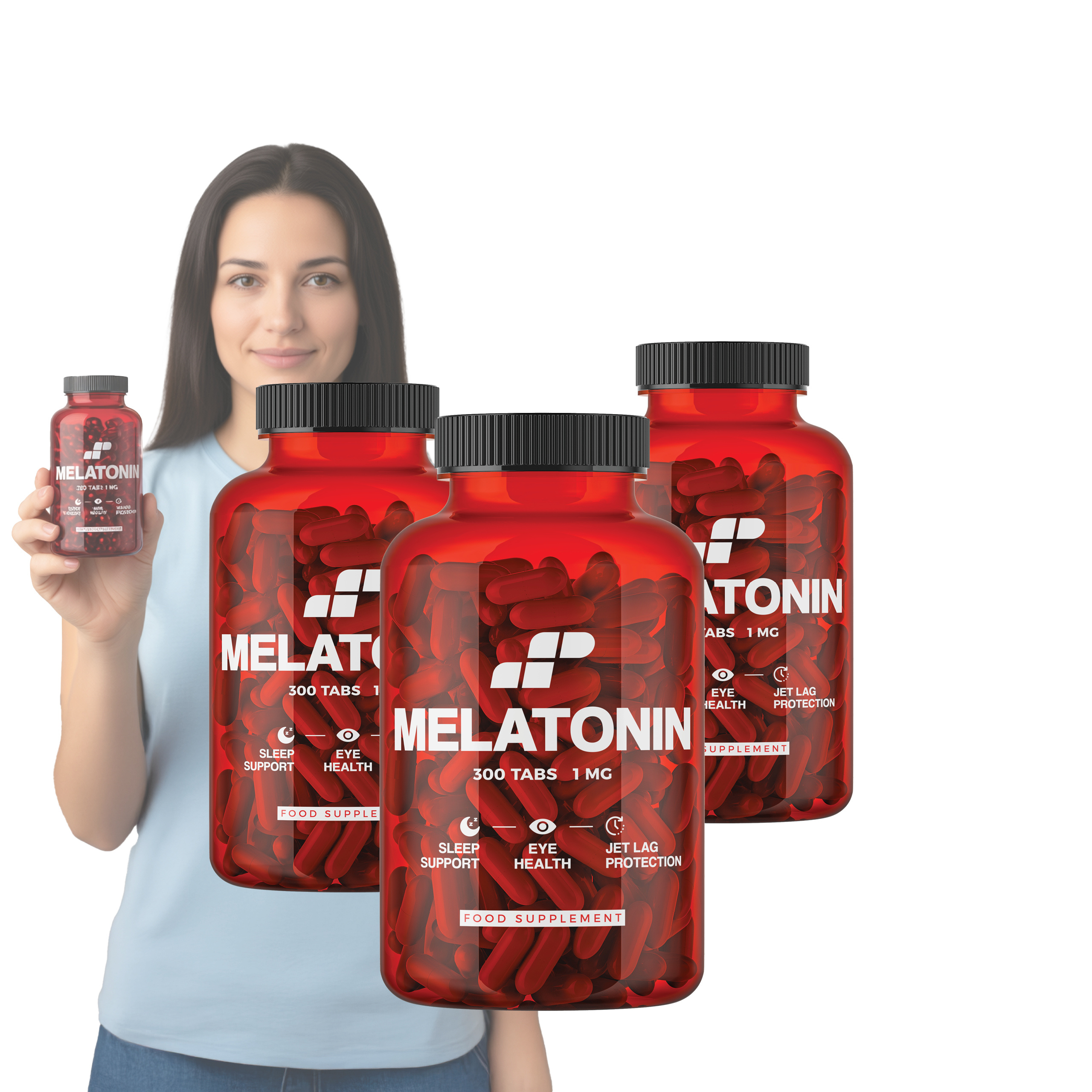 3x MP NUTRITION Melatonin 1mg - 300tabs - Melatonina