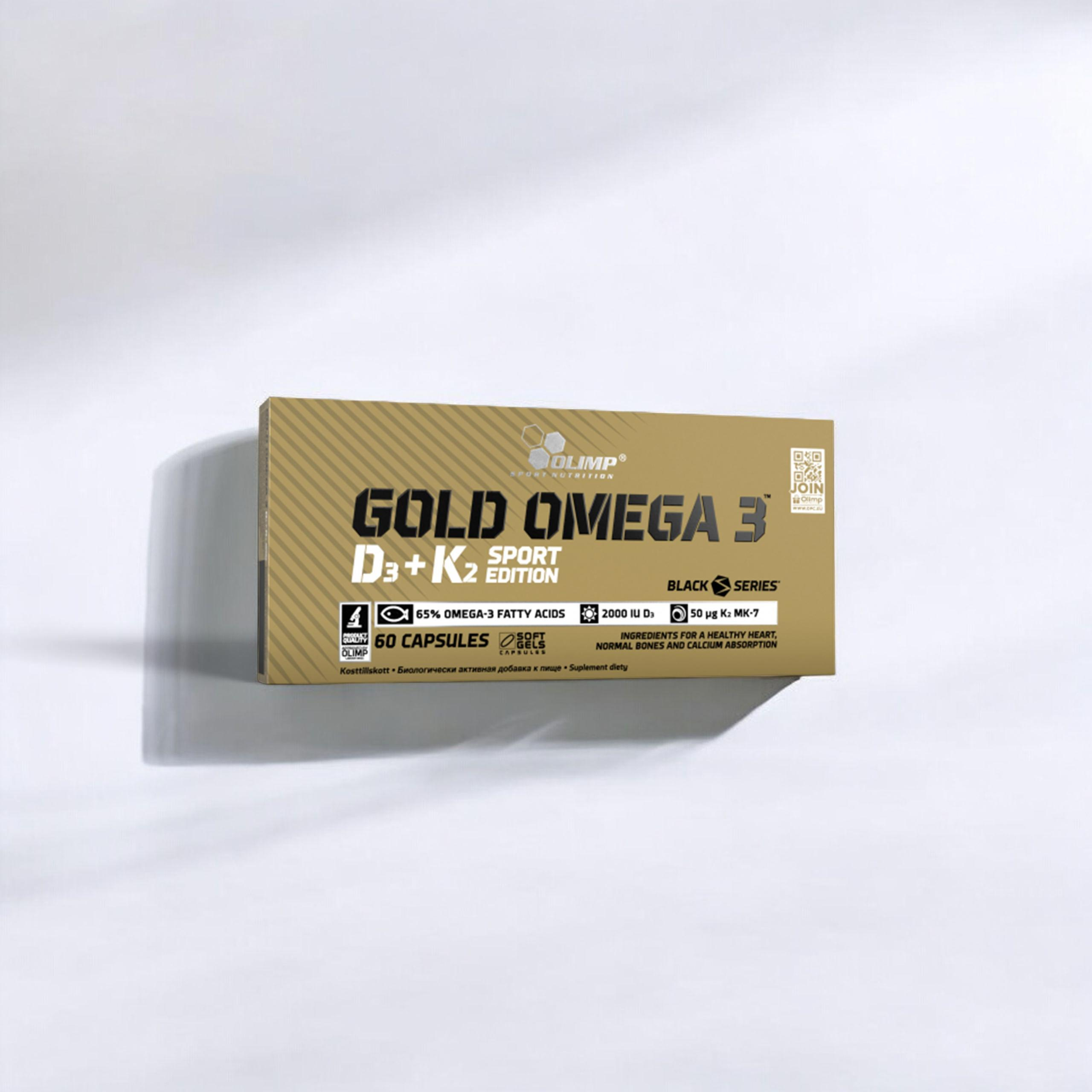 OLIMP Gold Omega 3 D3 + K2 Sport Edition - 3x 60caps