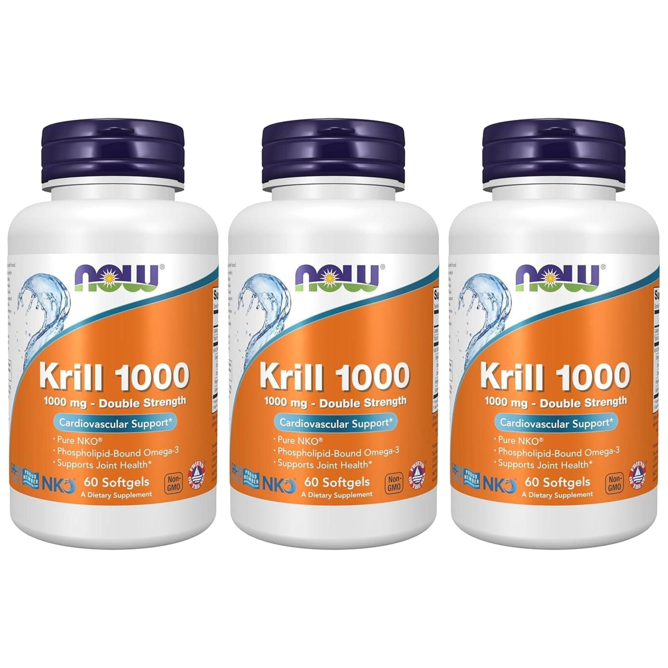 NOW - Krill Oil 1000mg - 3x 60softgels