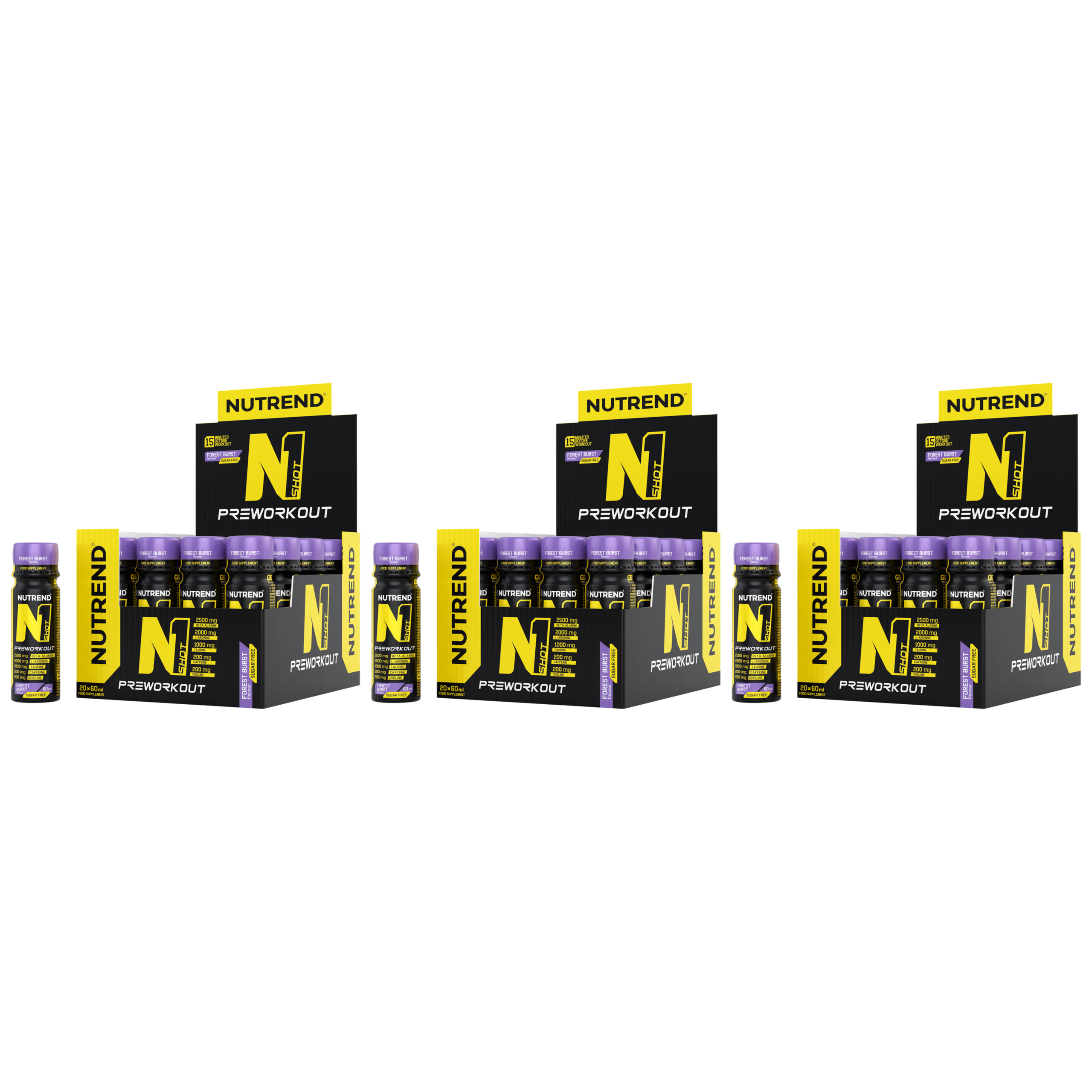NUTREND - Shot PreWorkout - 20x 3x 60ml