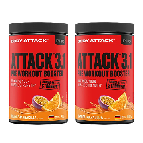 BODY ATTACK Attack 3.1 Pre Workout Booster - 2x 600g