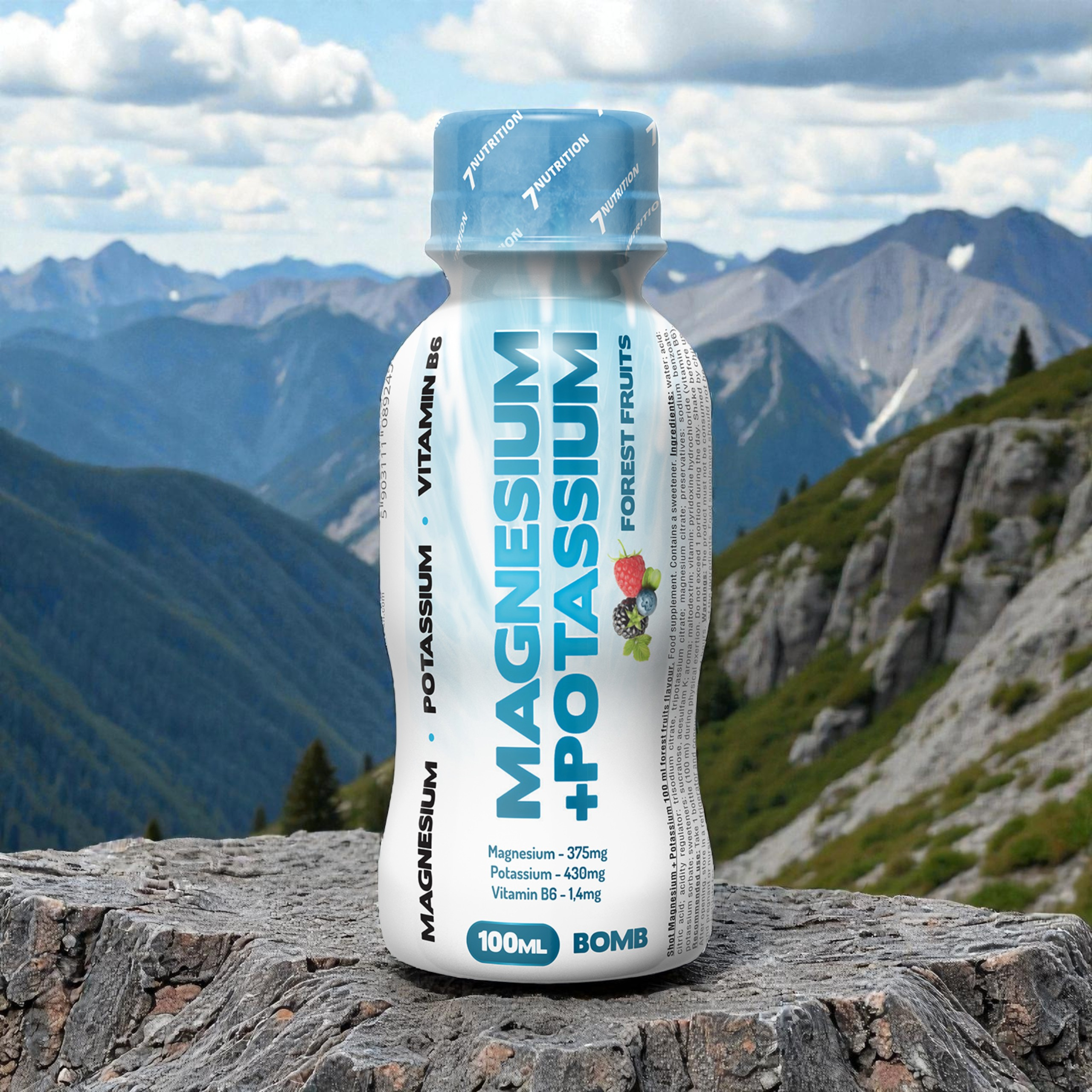 7 NUTRITION - Magnesium + Potassium Shot - 12x 3x 100ml - Forest Fruits