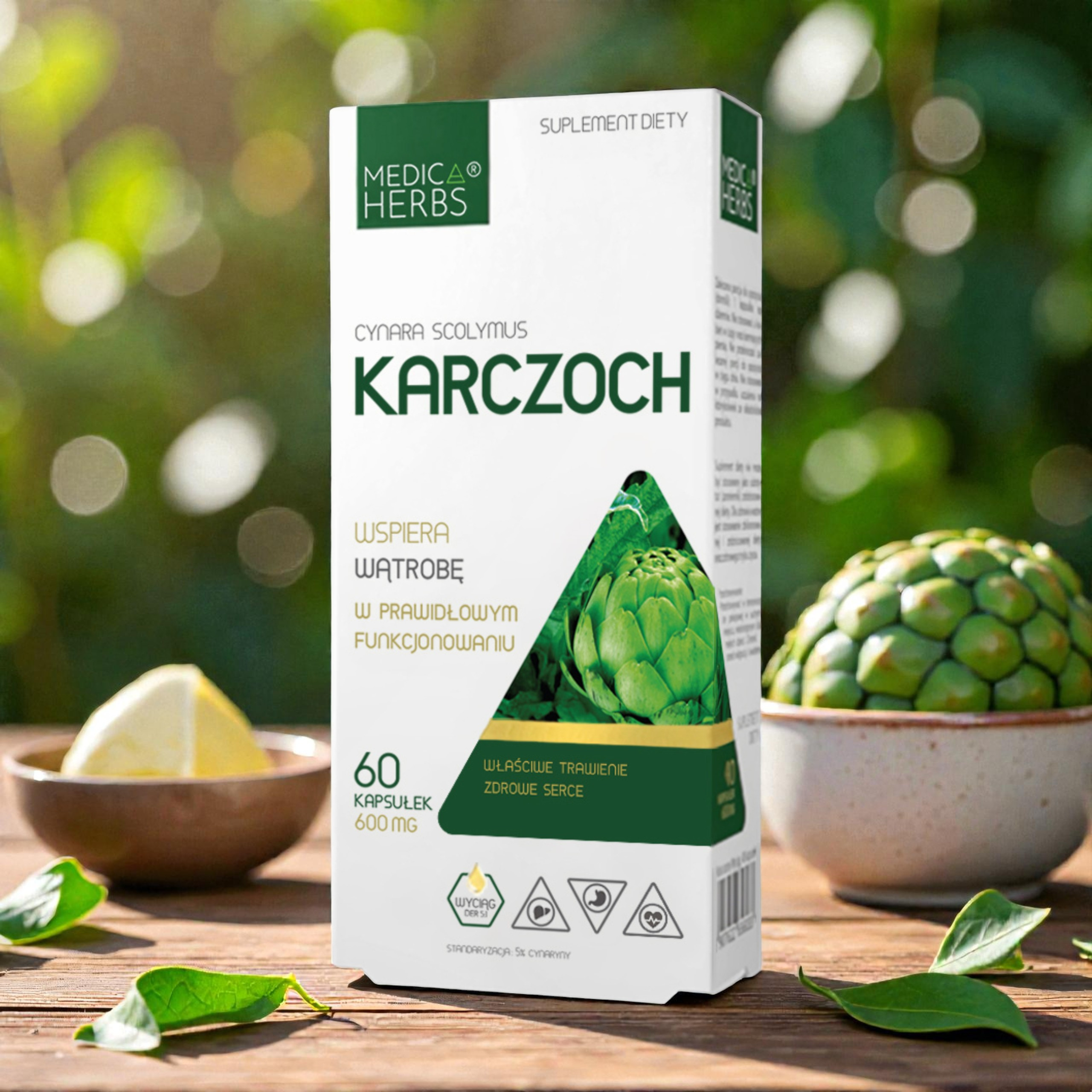 MEDICA HERBS - Karczoch 600mg - 2x 60caps.