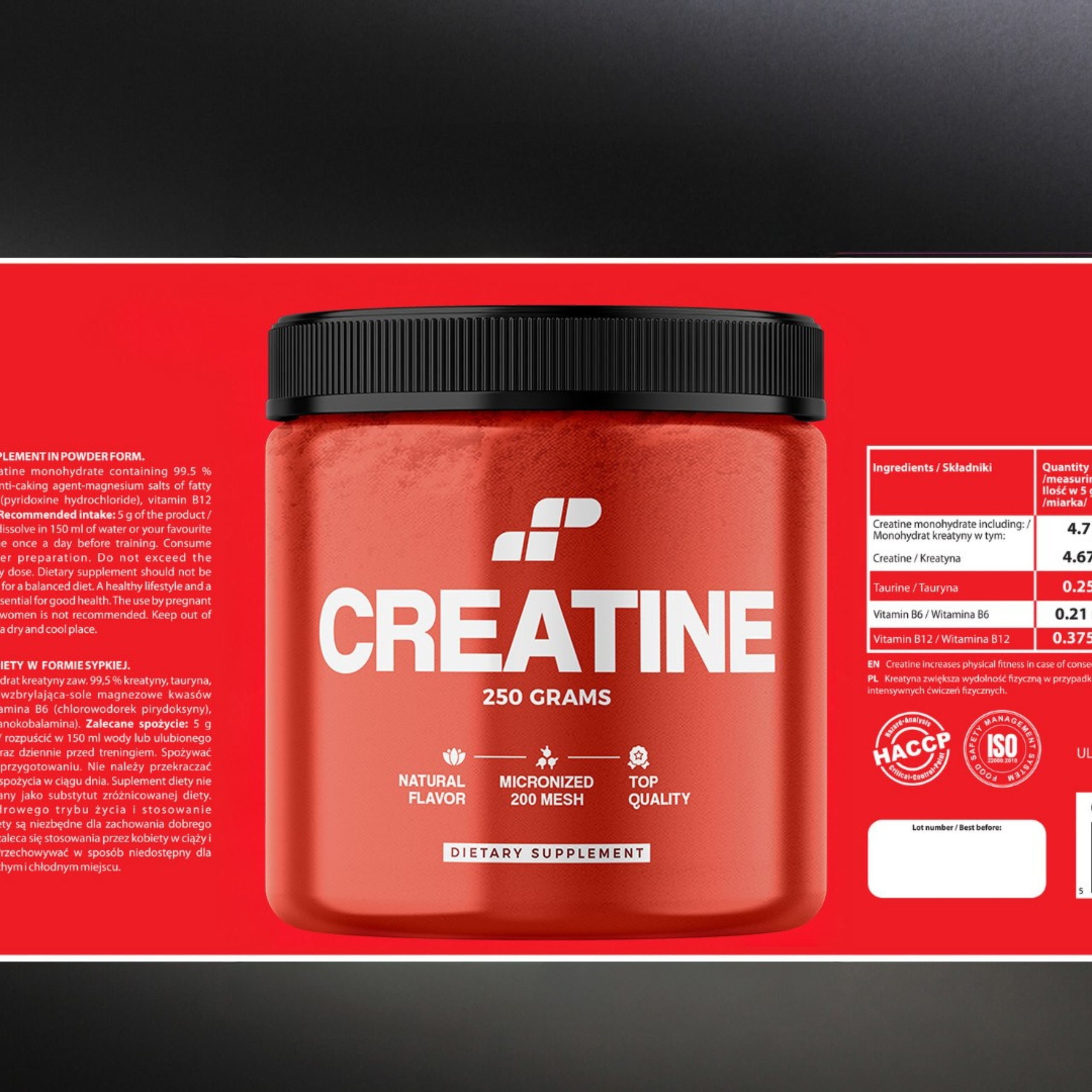 MP NUTRITION Creatine Monohydrate 200 Mesh MP - 250g