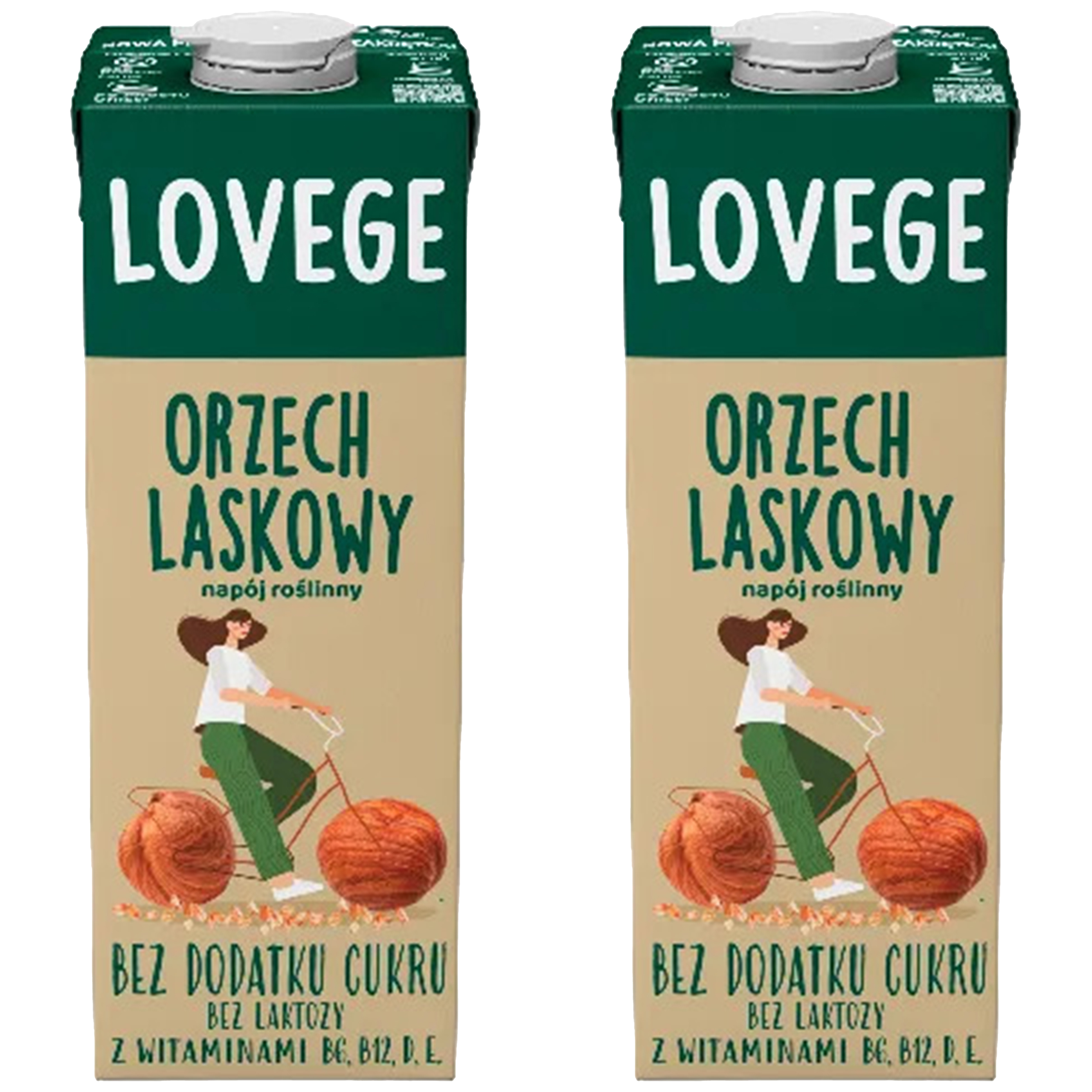 SANTE Napój Lovege Orzech Laskowy Bez Cukru - 2x 1000ml