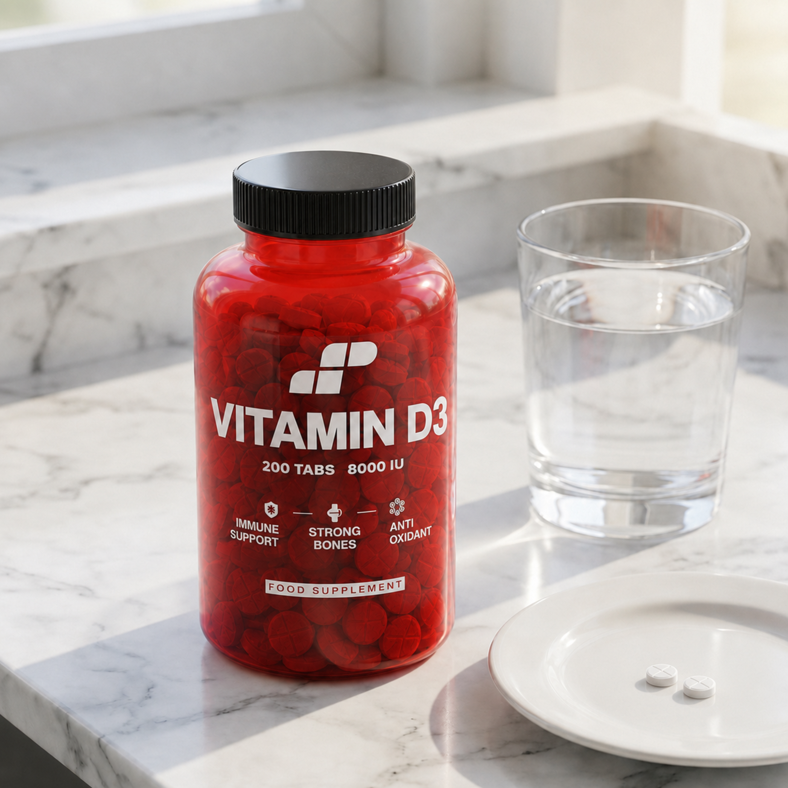 3x MP NUTRITION Vitamin D3 8000IU - 200tabs