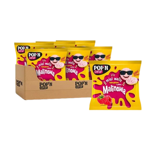SANTE - POP'N CHRUP Mini Wafle Kukurydziane - 30x 35g - Raspberry