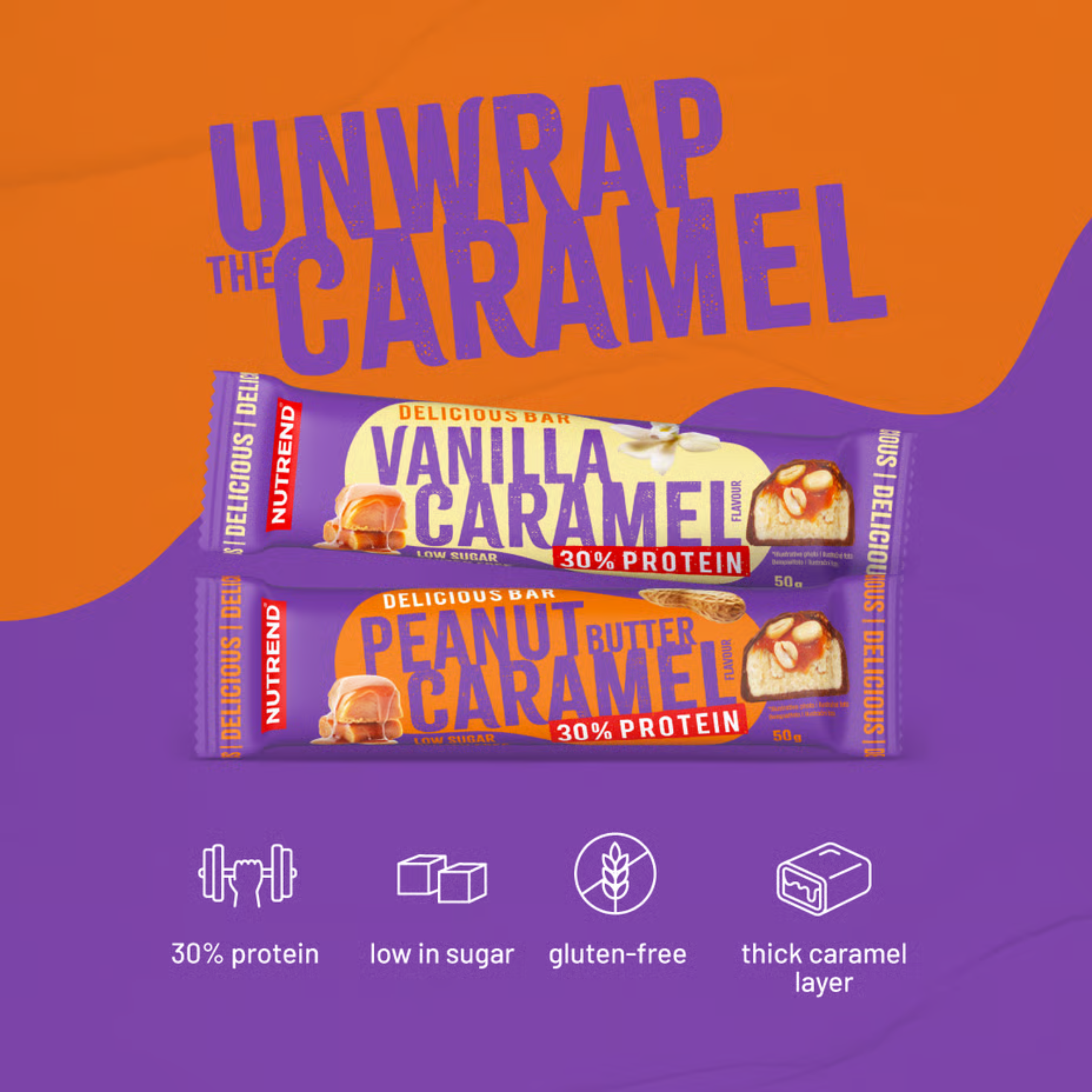 NUTREND Delicious Bar Protein 30 % – 28x 50 g 