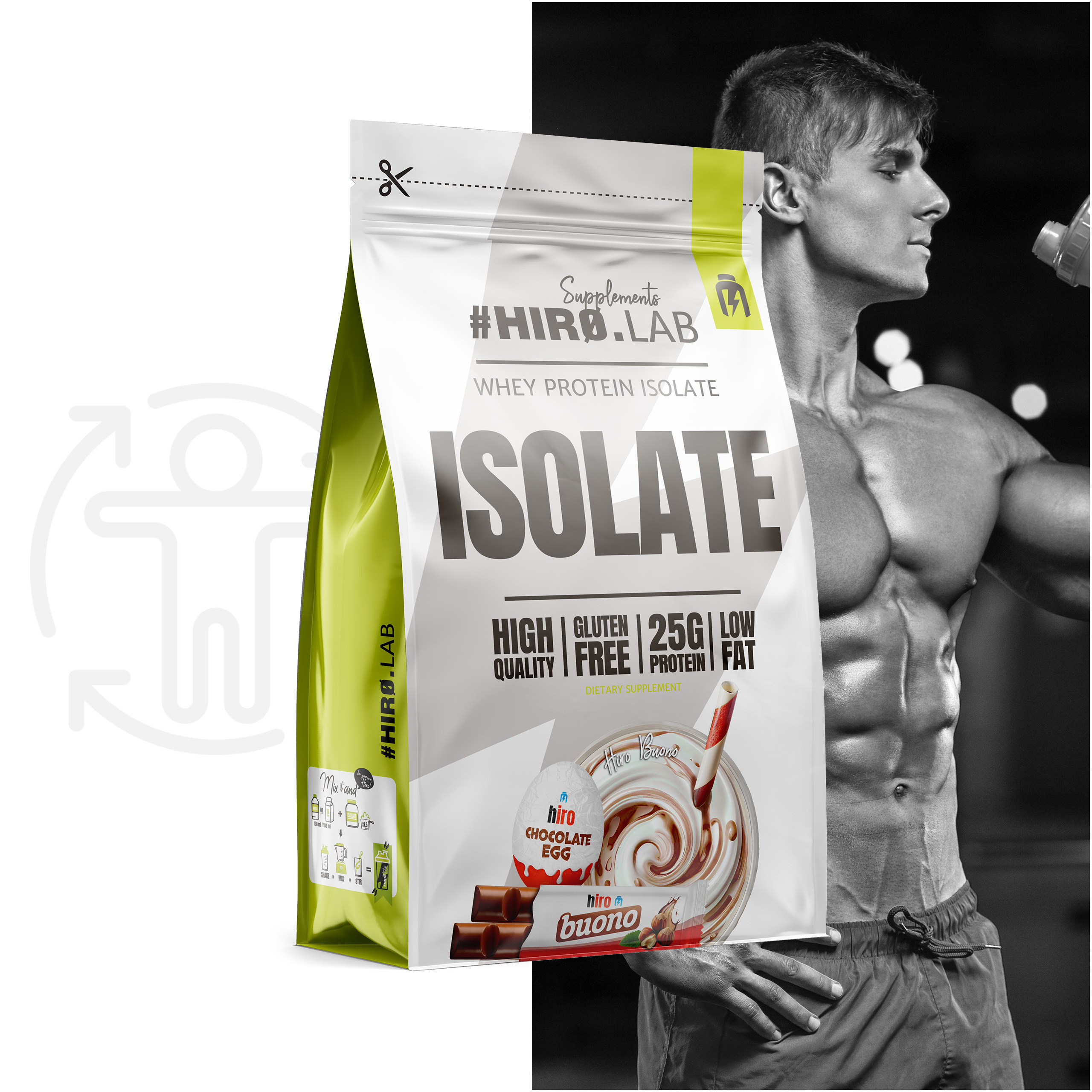 HIRO.LAB - Whey Protein Isolate - 3x 700g - Buono