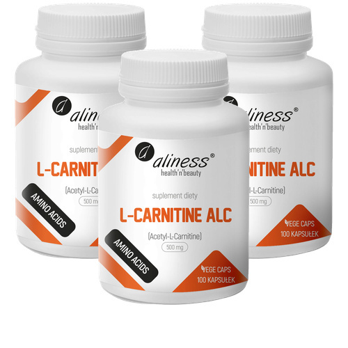 ALINESS - L-Carnitine ALC 500mg - 3x 100vcaps.