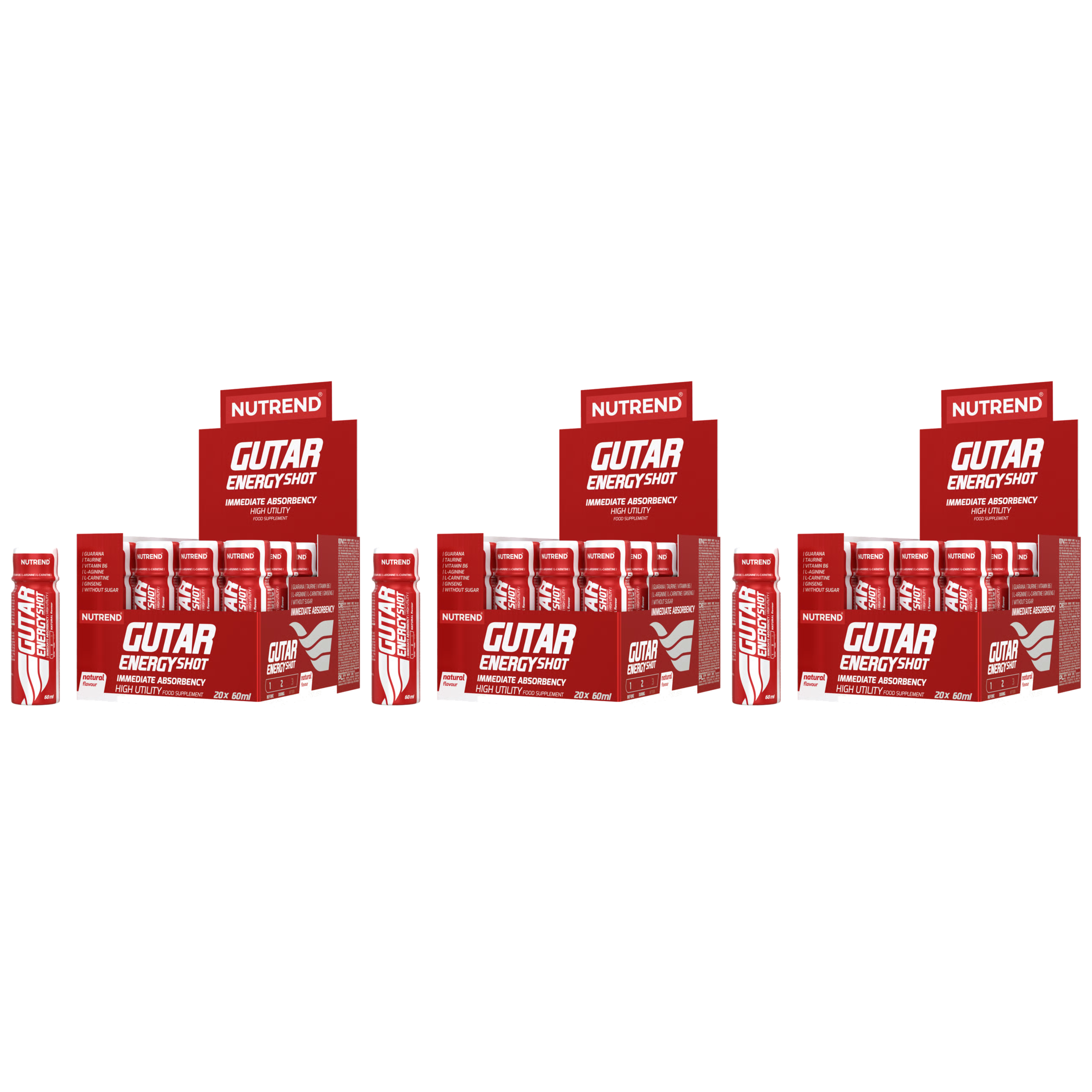 NUTREND - Gutar Energy Shot - 20x 3x 60ml