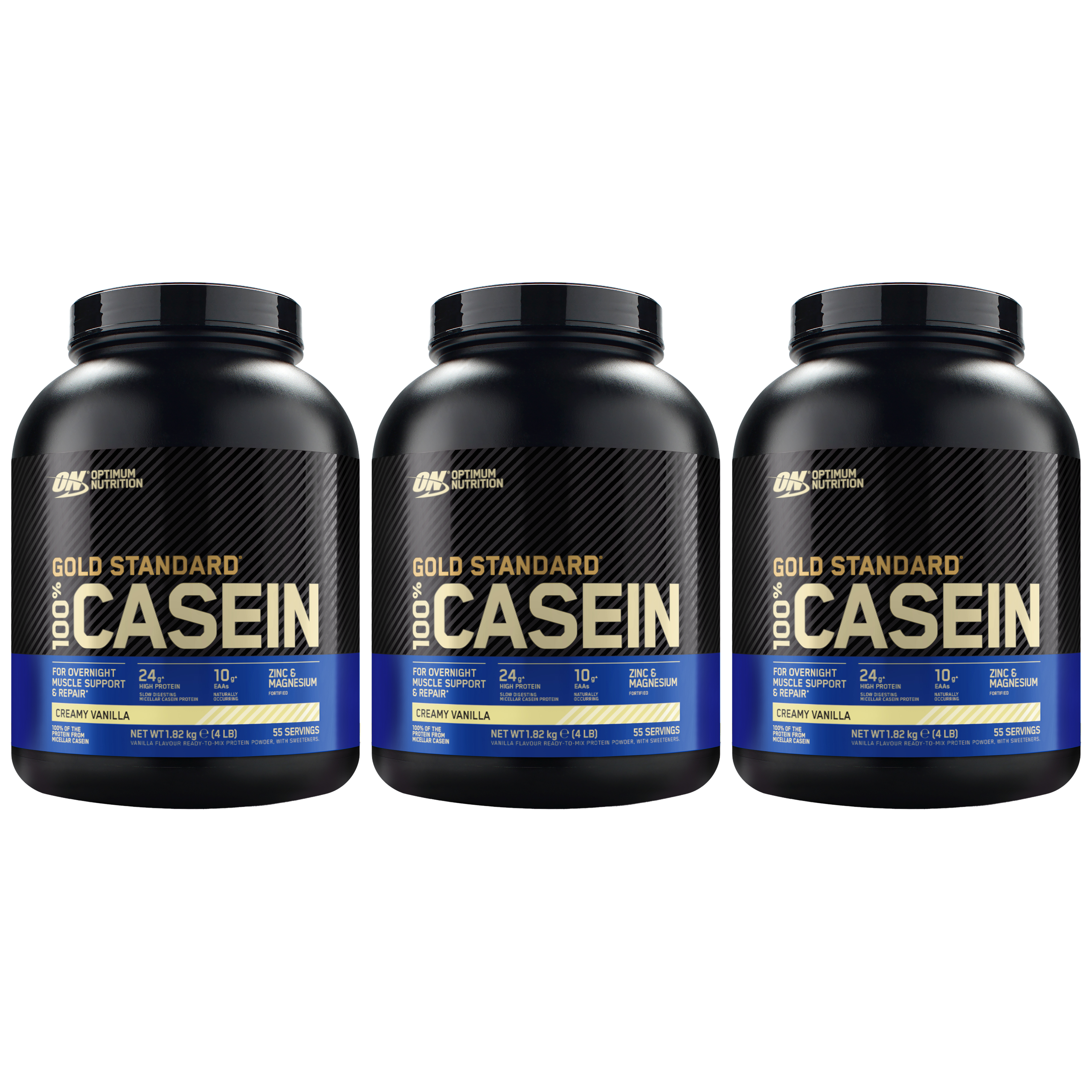 OPTIMUM NUTRITION 100% Casein Protein - 3x 1820g