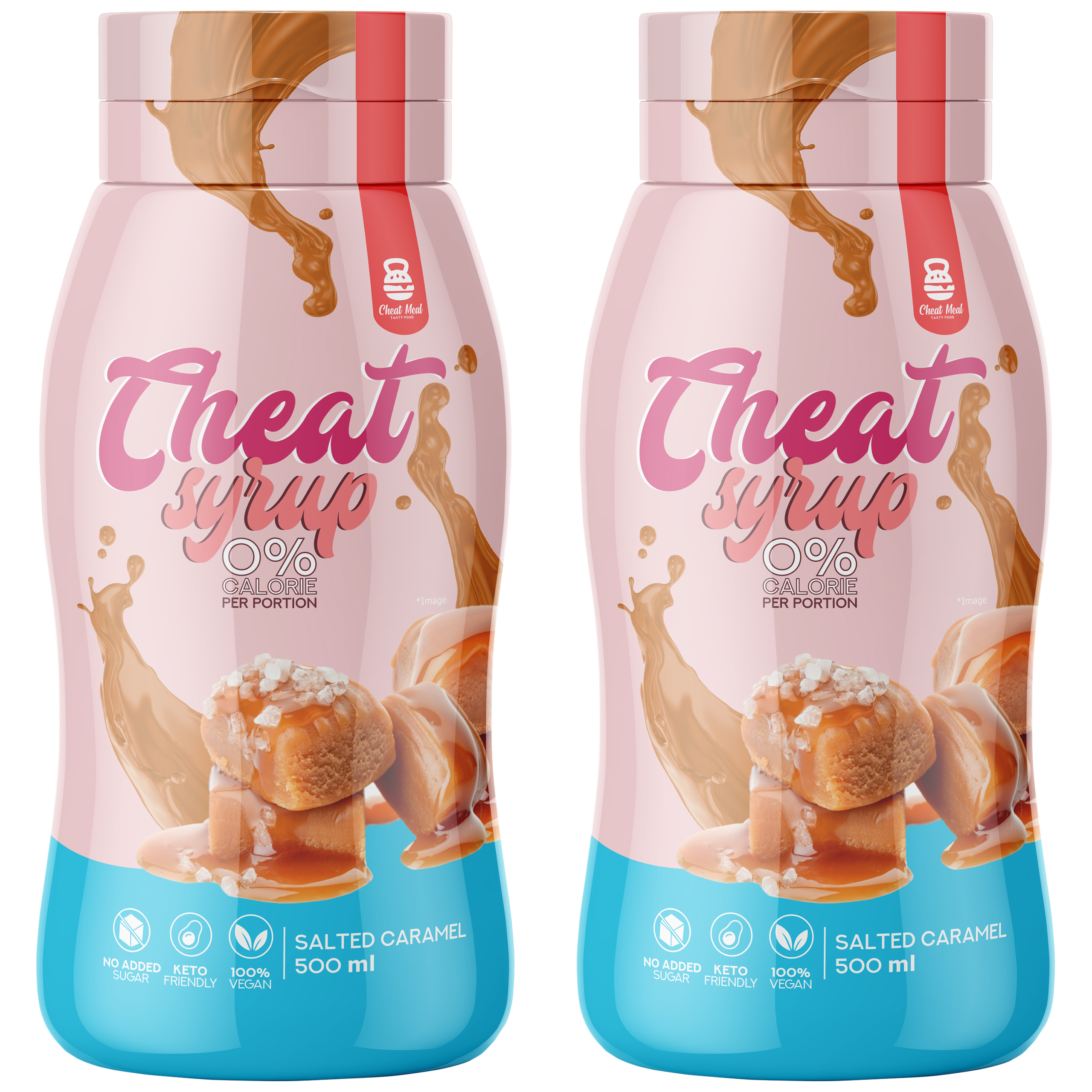 Cheat Meal Nutrition Syrup 0% (Syrop zero kalorii) - 2x 500ml - Słony karmel