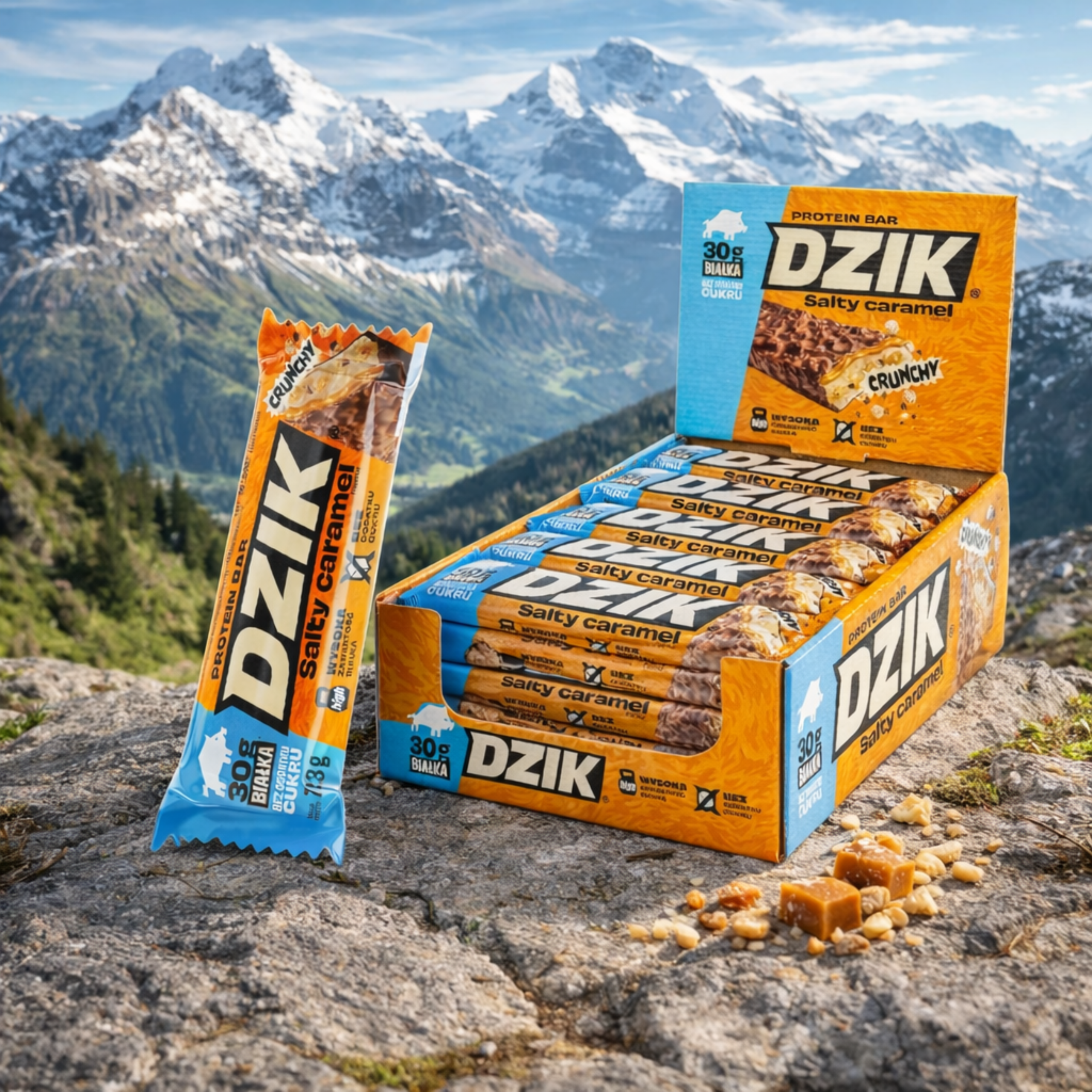 DZIK - Protein Bar Crunchy - 24x 70g
