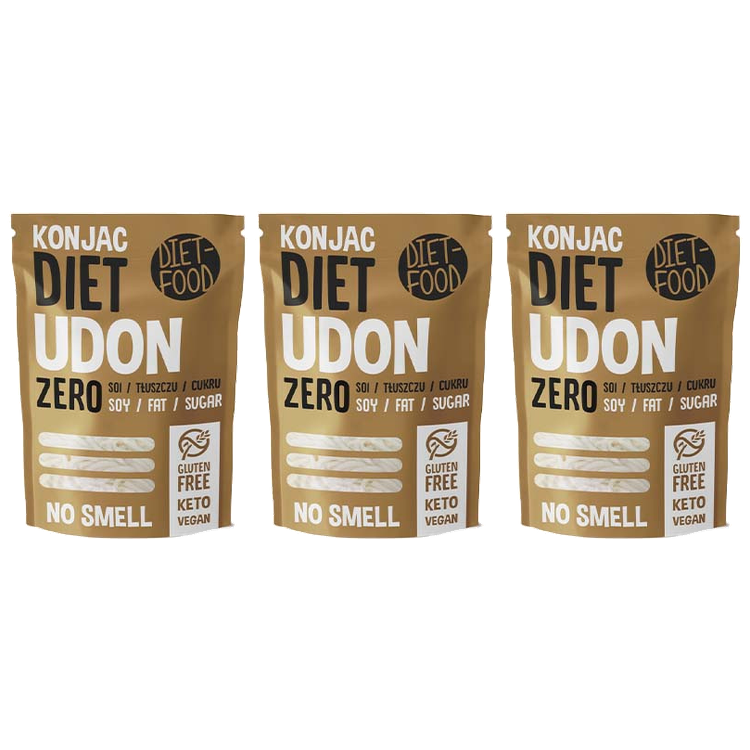 DIET FOOD Diet Noodles - 3x 200g - Diet Udon - 200g