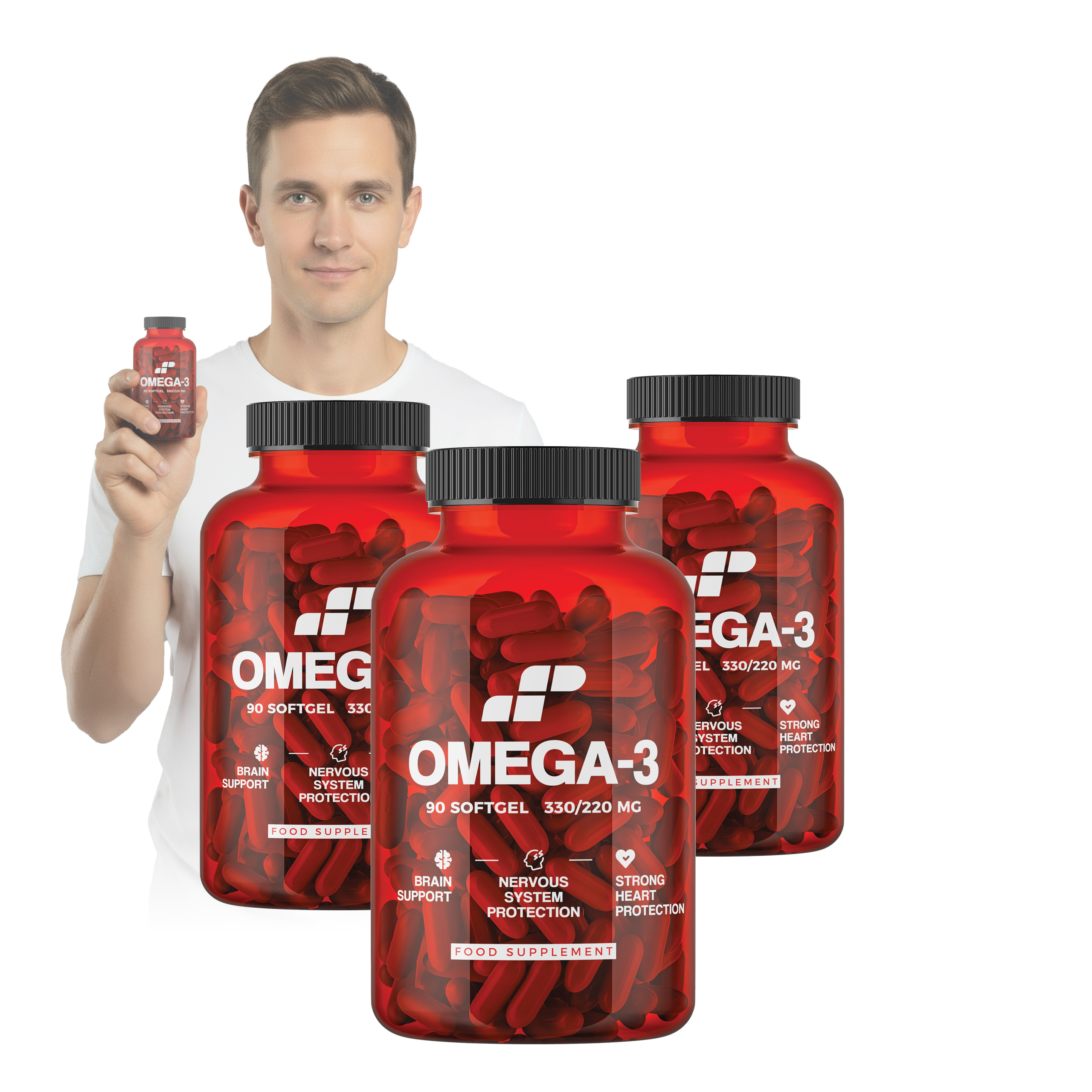 3x MP NUTRITION Omega-3 - 90softgels
