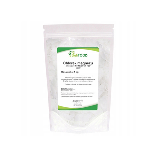 DELIFOOD Chlorek Magnezu Sześciowodny - 3x 1000g