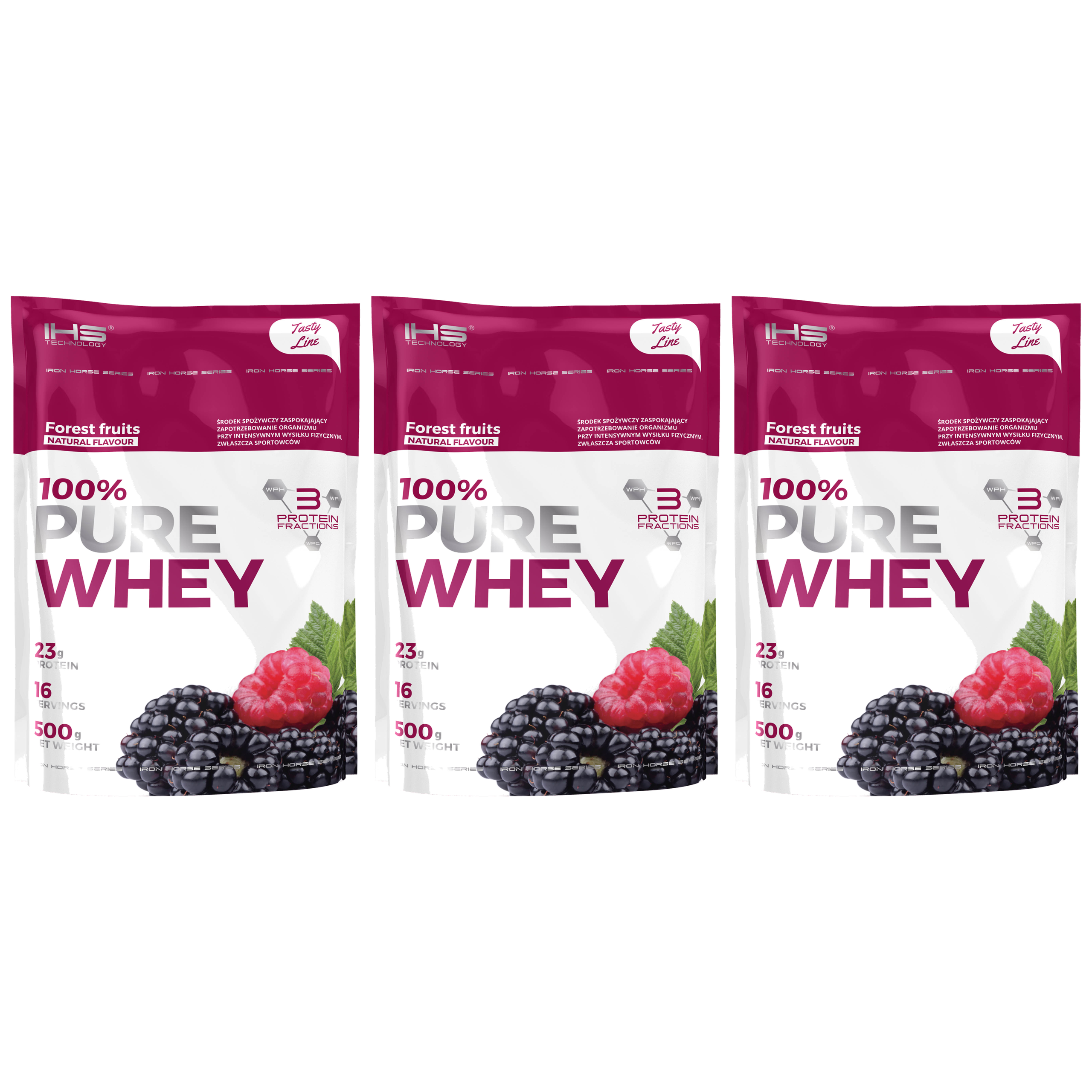 IRON HORSE 100% Pure Whey - 3x 500g