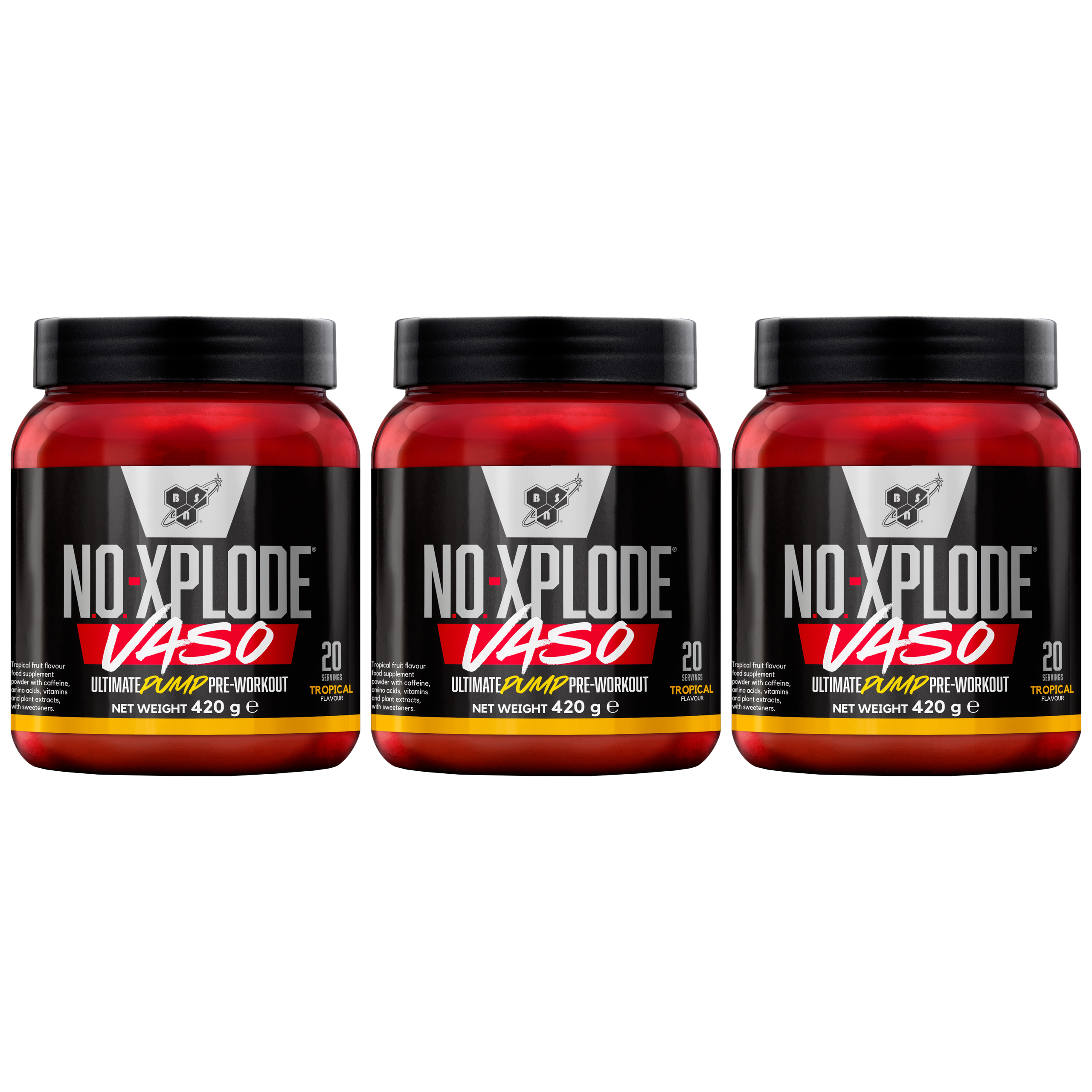 BSN N.O. Xplode Vaso - 3x 420g