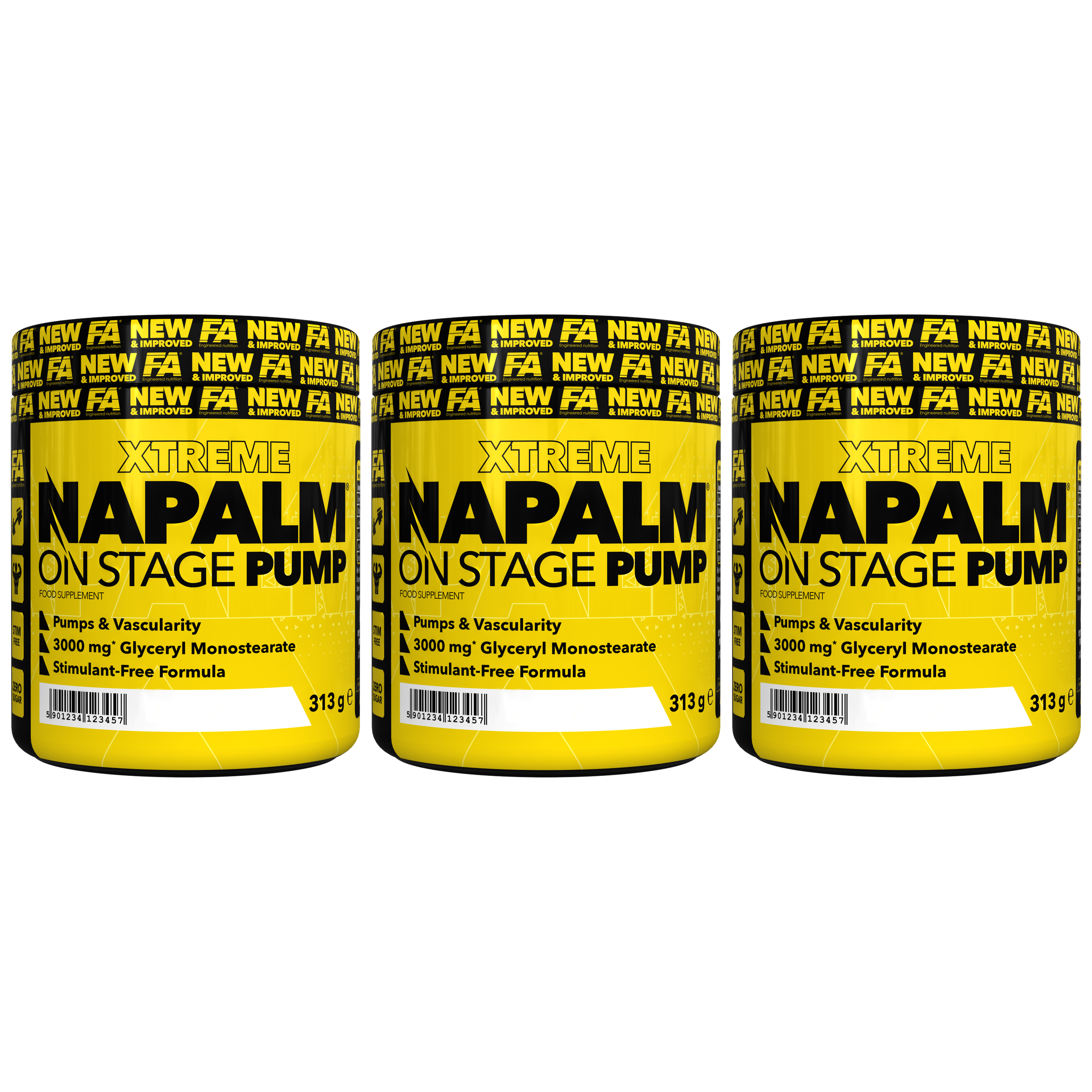 FITNESS AUTHORITY Napalm On Stage Pump - 3x 313g