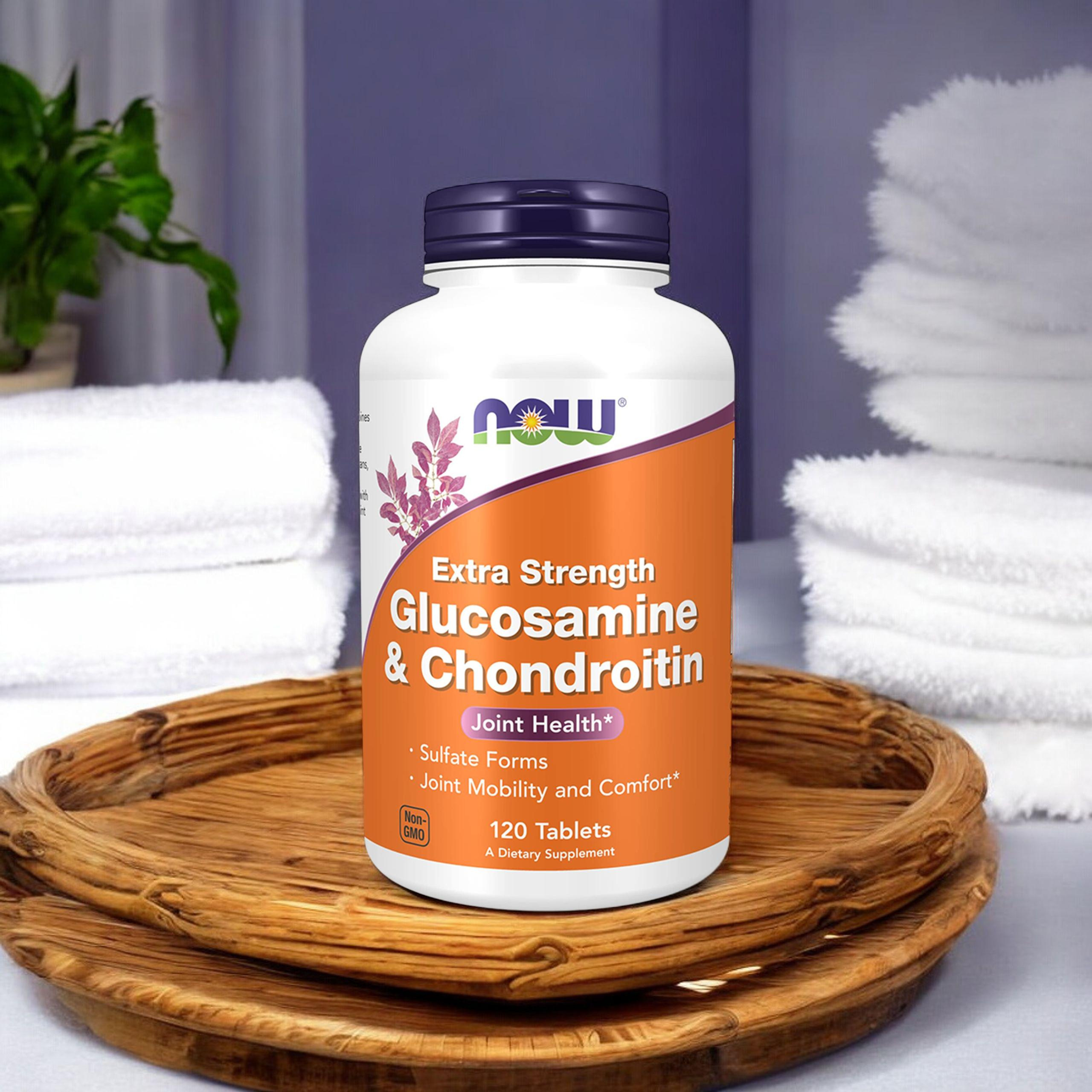 NOW Glucosamine & Chondroitin Sulfate Extra Strength - 2x 120tabs