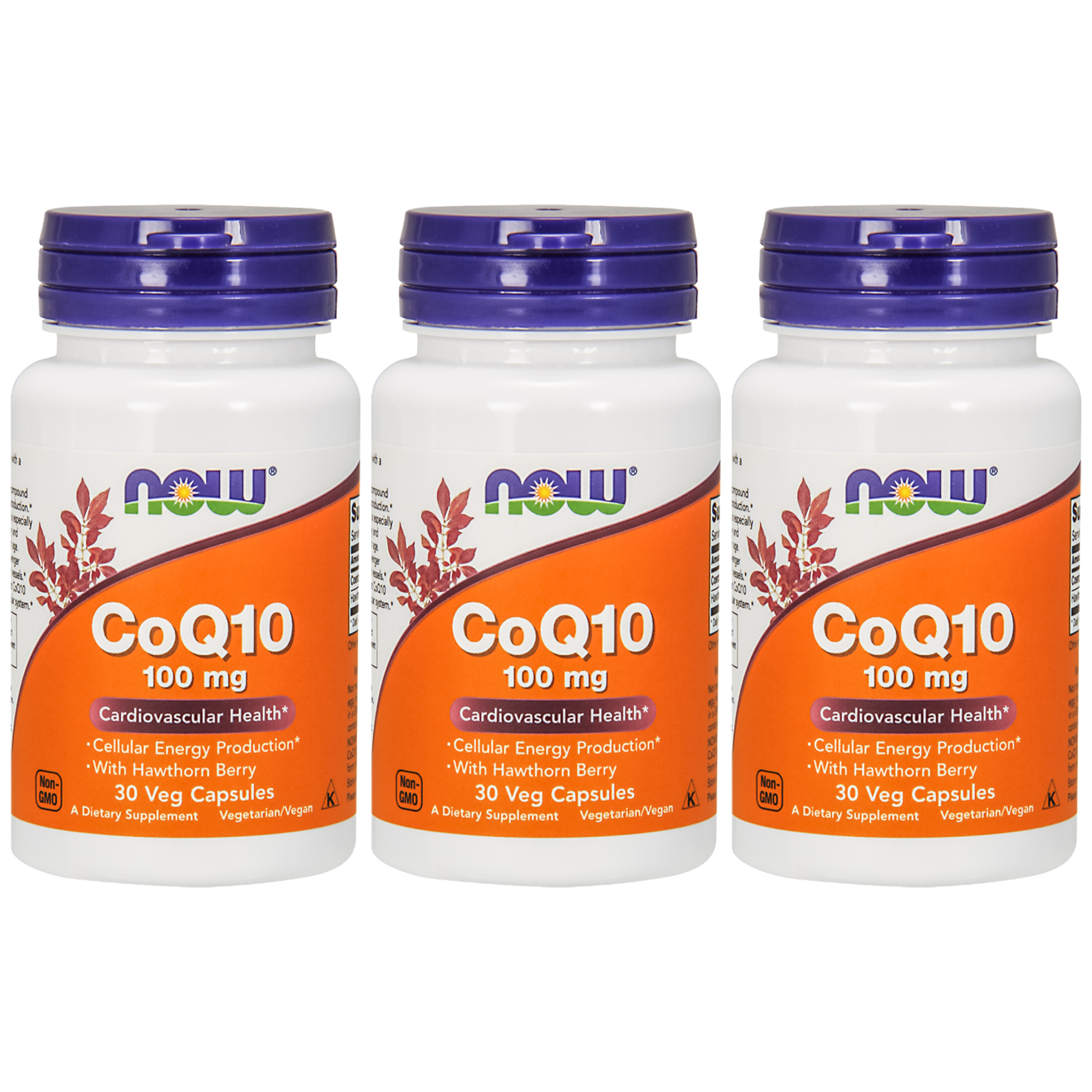 NOW CoQ10 ( Koenzym Q10 ) 100mg - 3x 30vegcaps