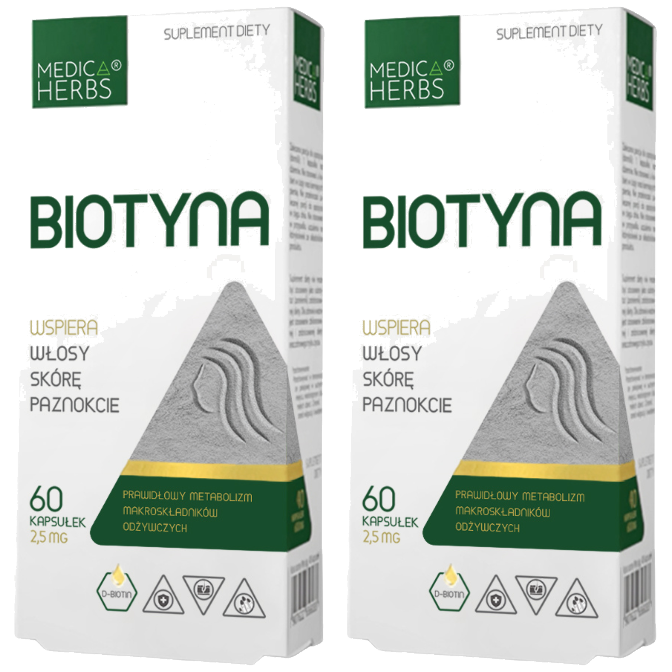 MEDICA HERBS - Biotyna 2,5mg - 2x 60caps.
