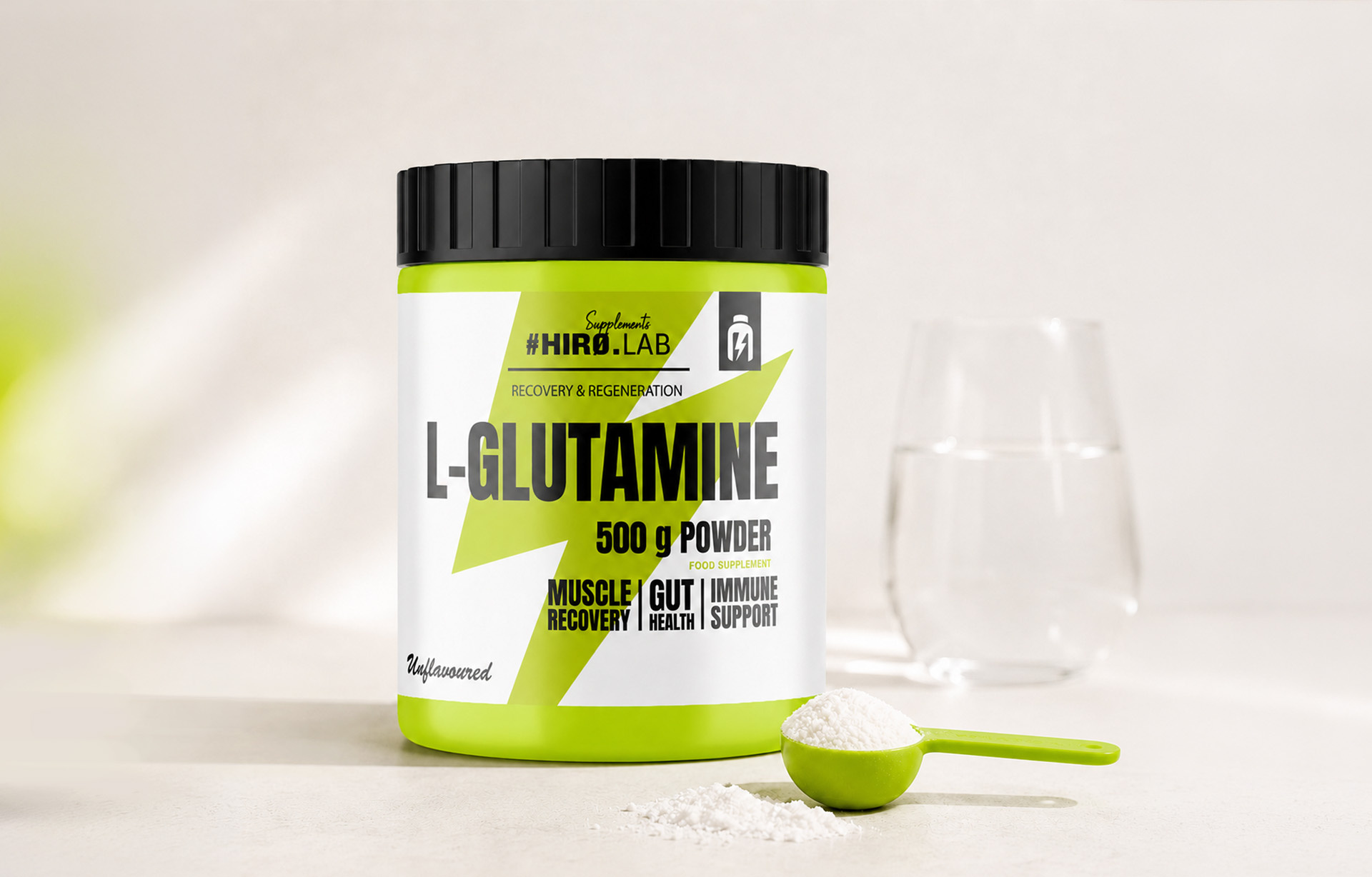 Hiro.Lab Glutamine - 500g - Unflavored