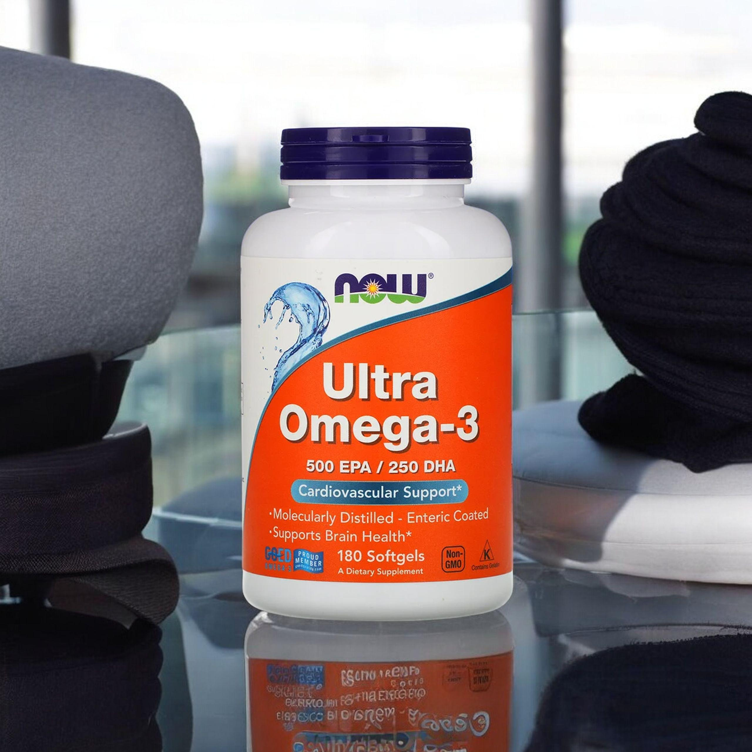 NOW Ultra Omega 3 - 500 EPA / 250 DHA - 2x 180softgels
