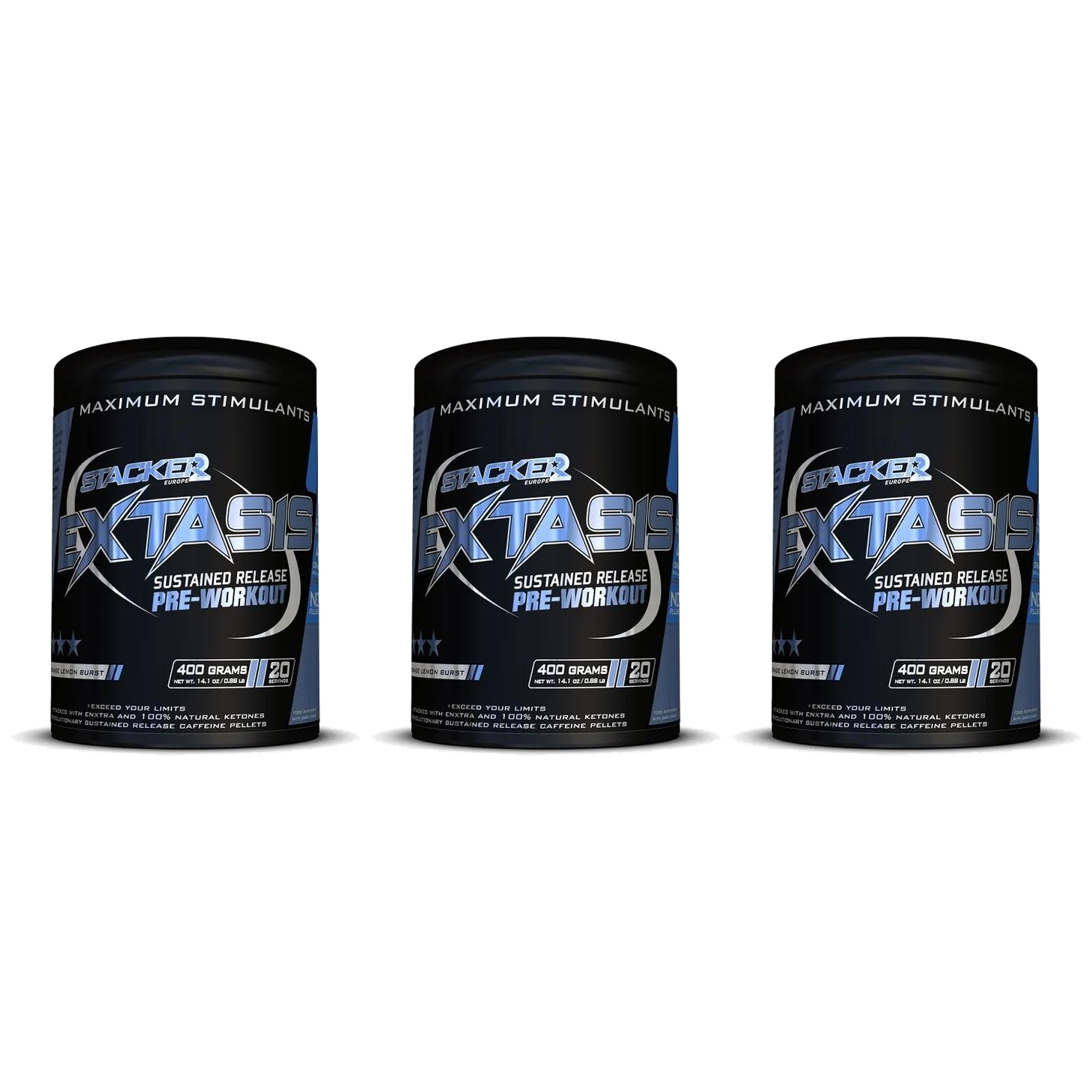 STACKER2 - Extasis - 3x 400g - Tropical Fruit