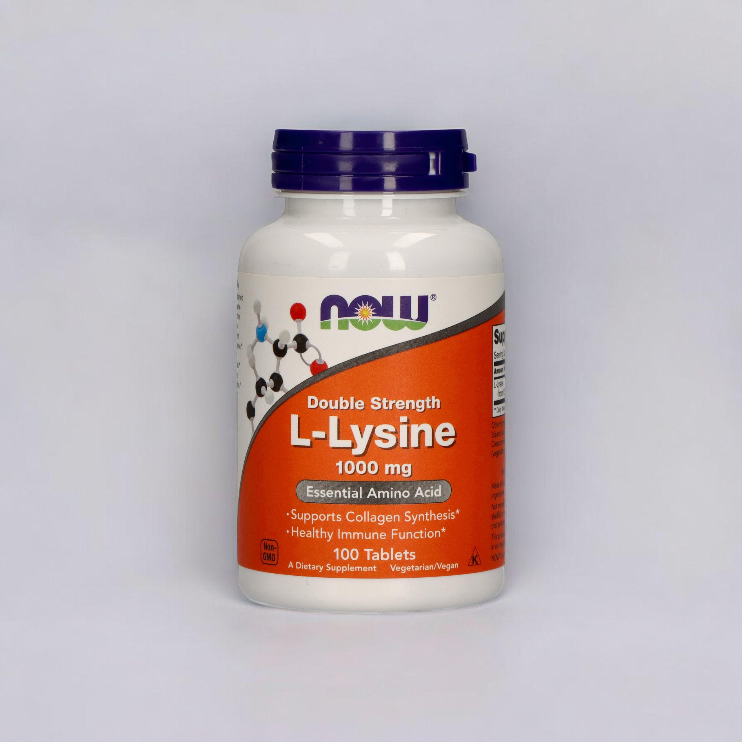 NOW L-Lysine 1000mg - 3x 100tabs