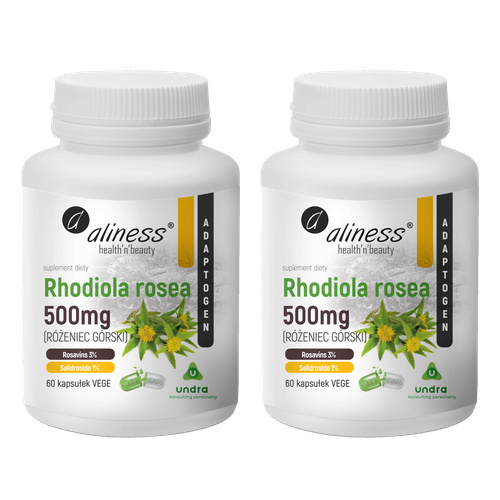 ALINESS - Rhodiola Rosea 500mg - 2x 60vcaps.