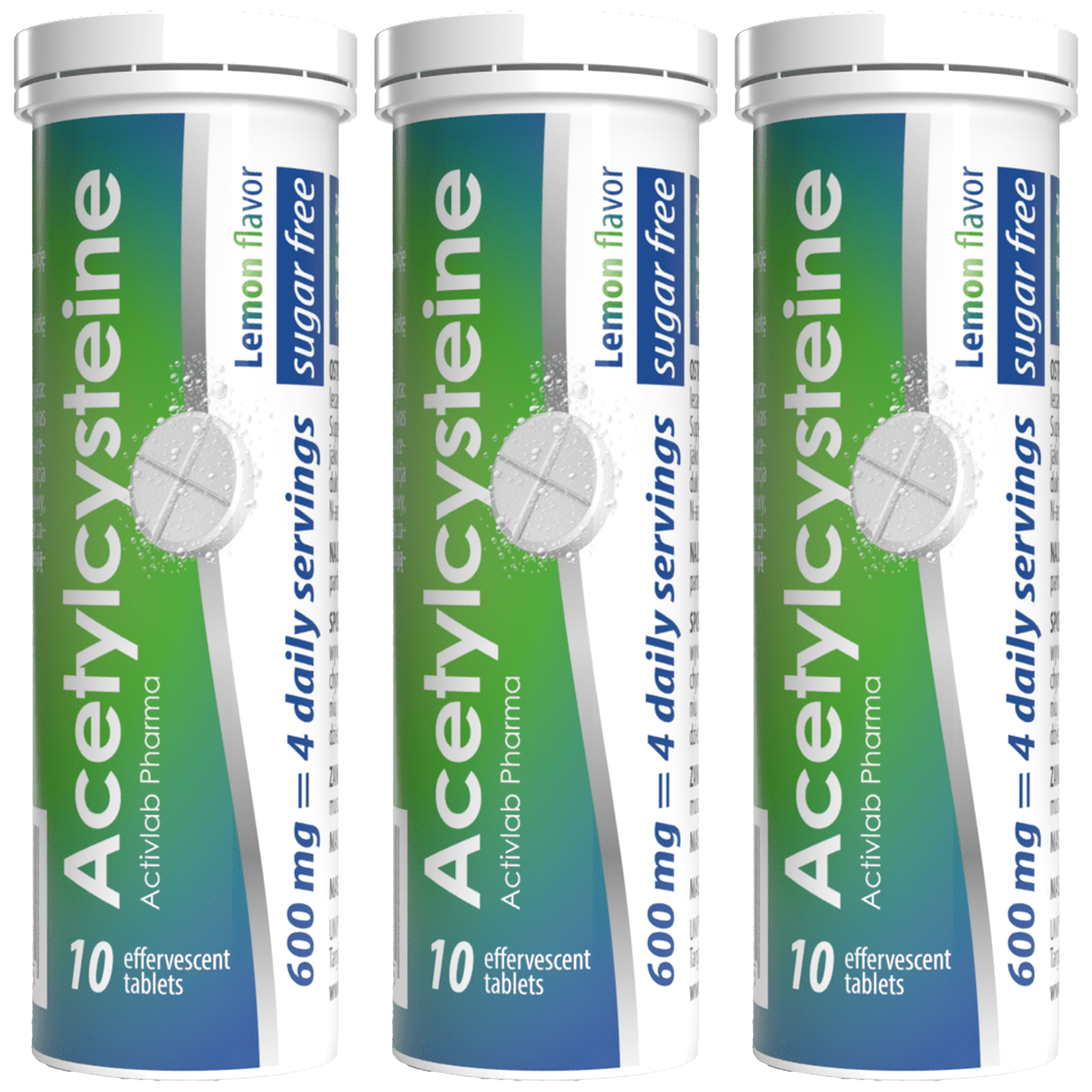 ACTIVLAB - Acetylcysteine - 10tabs. - 3x Lemon