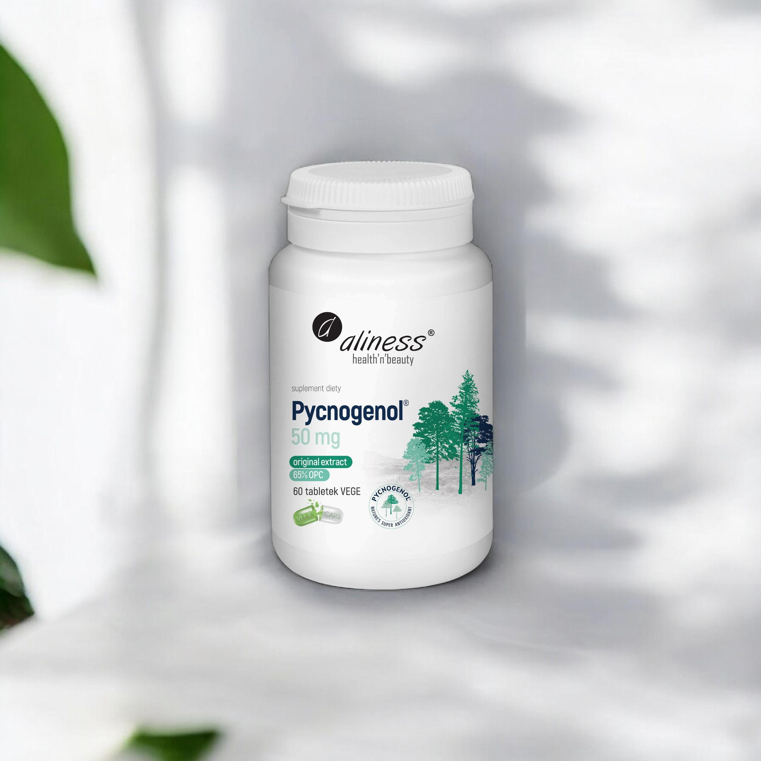 ALINESS - Pycnogenol Extract 65% 50mg - 60vcaps.