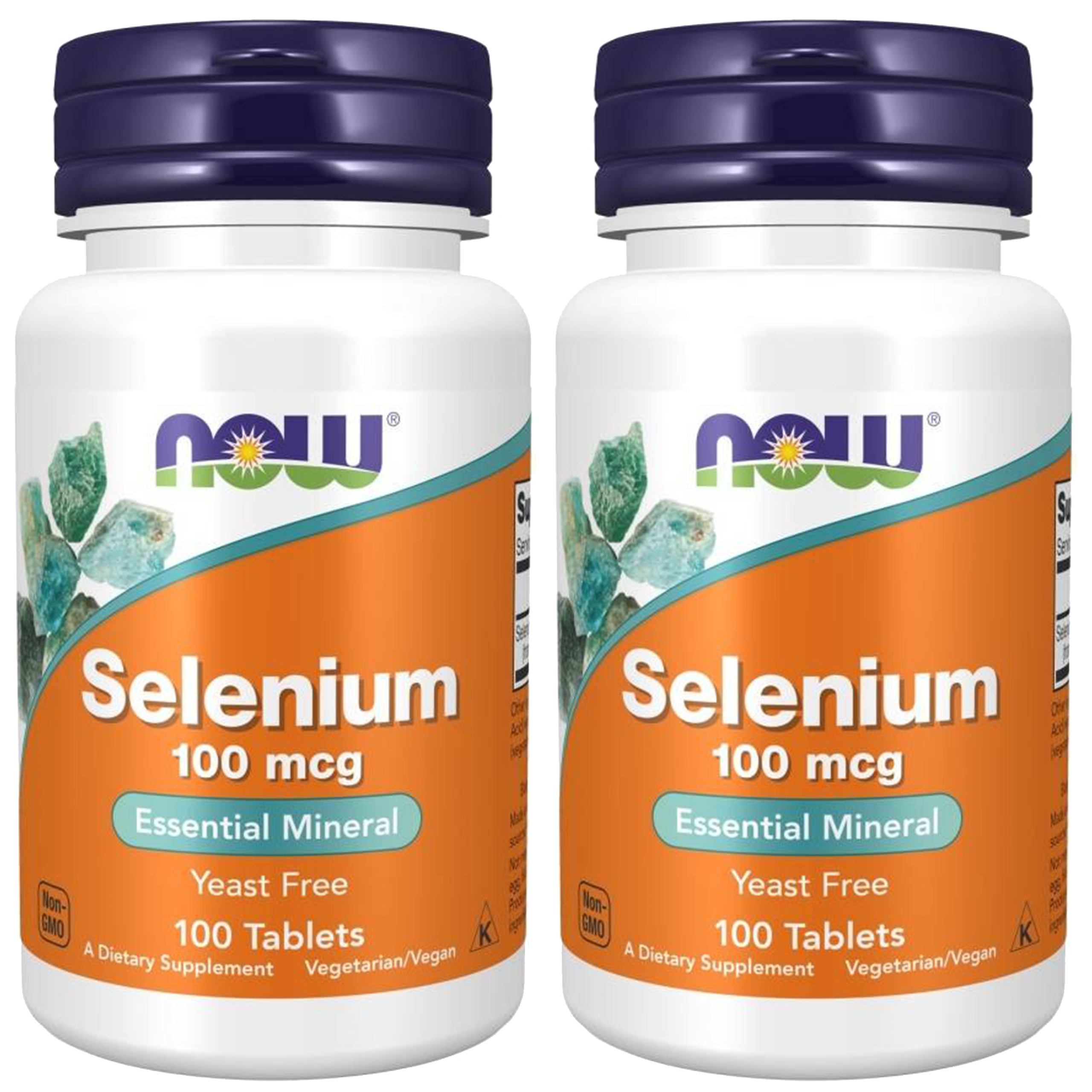 NOW Selenium 100mcg - 2x 100tabs