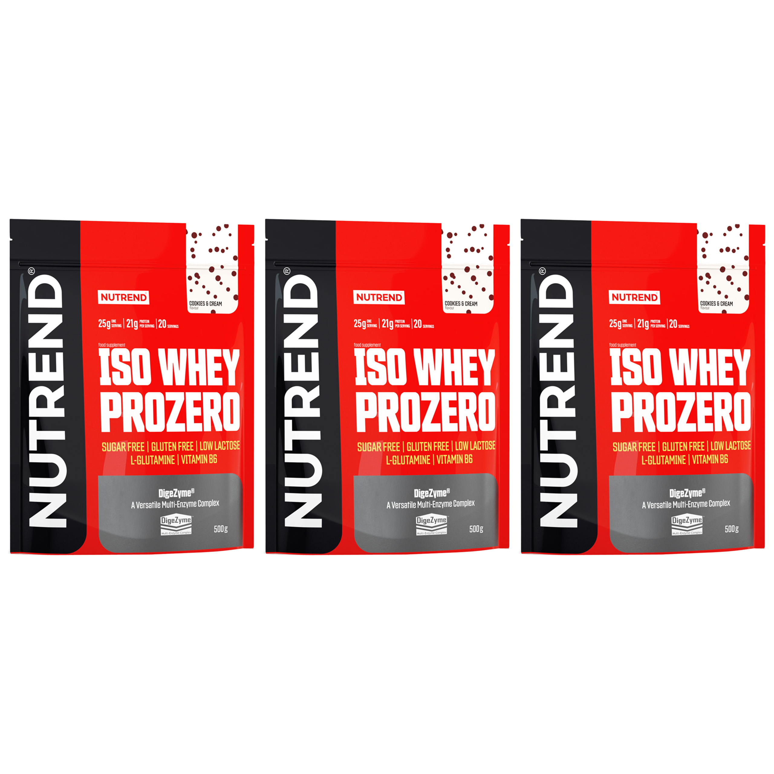 NUTREND Iso Whey ProZero - 3x 500g