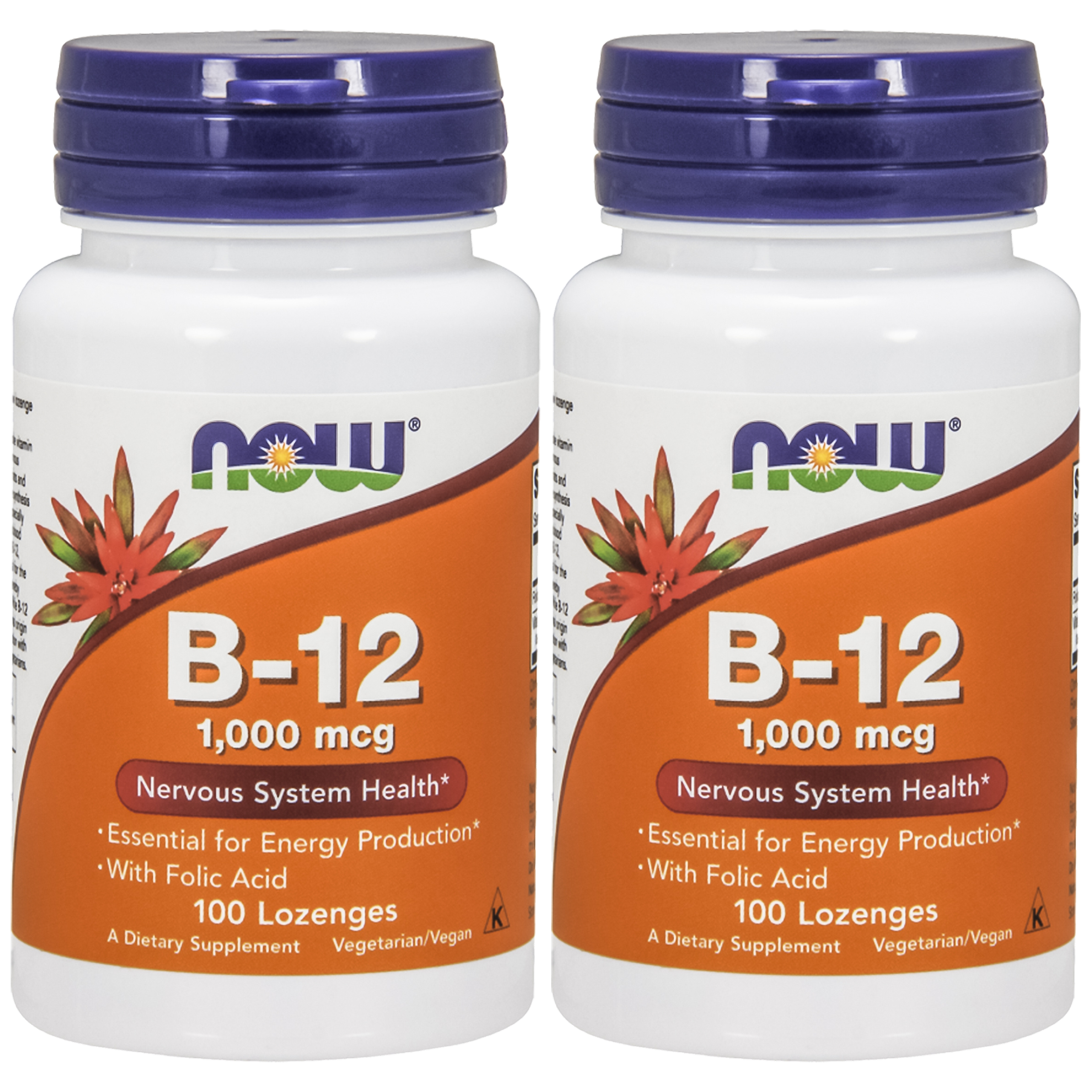 NOW Vitamin B-12 1000mcg - 2x 100lozenges