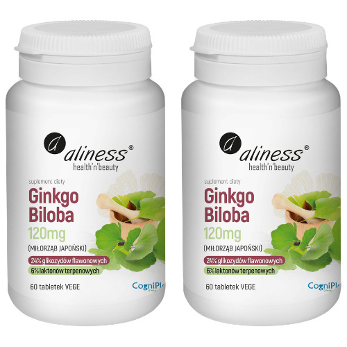 ALINESS - Ginkgo Biloba 120mg - 60vtabs. x2