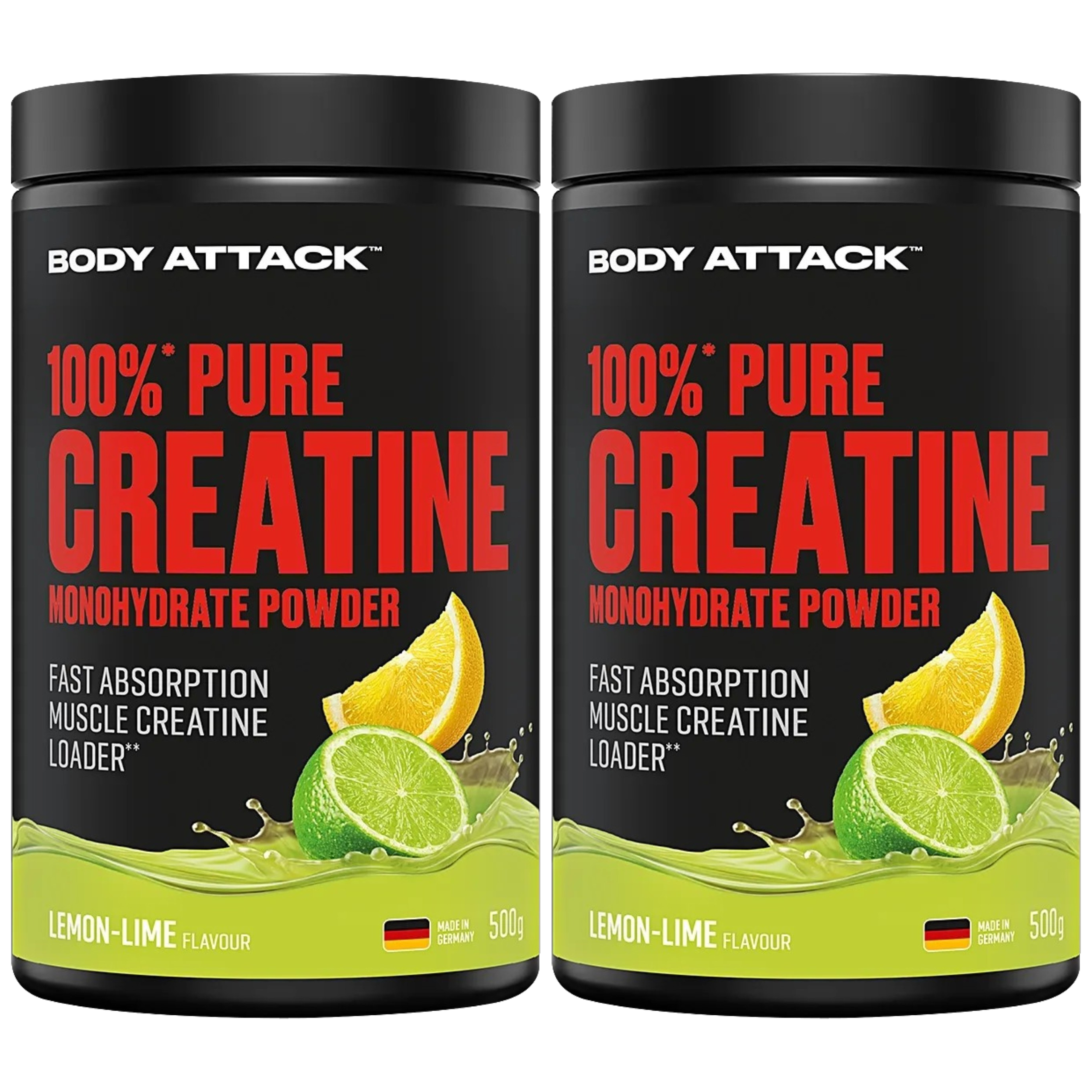 BODY ATTACK - 100% Pure Creatine - 2x 500g