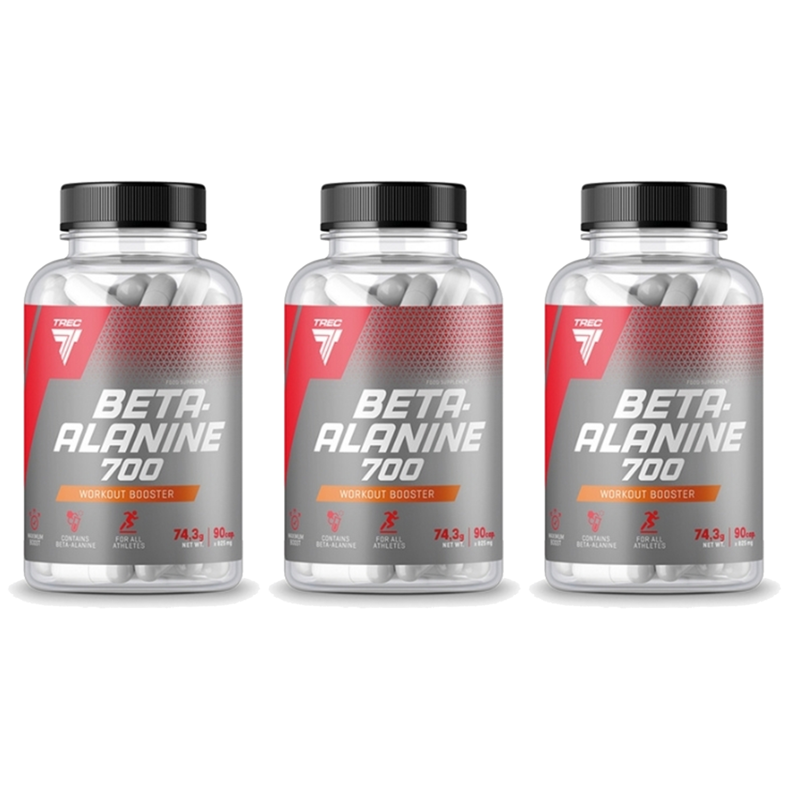TREC Beta-Alanine 700 - 90caps. - 3x Beta-Alanina
